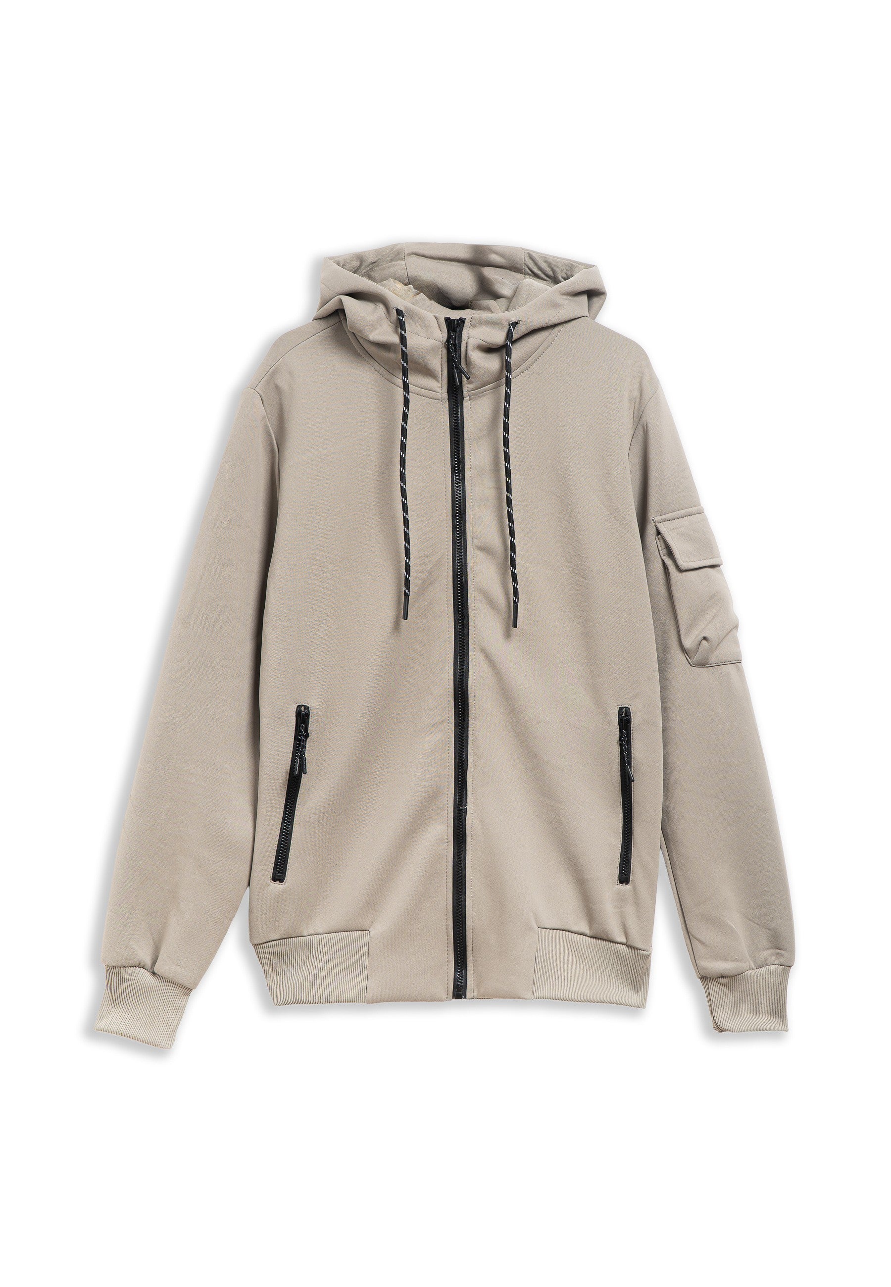 CHAQUETA GRIS POLY TECH ARM POCKET TRACKJACKET