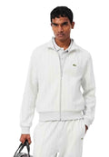 CHAQUETA LACOSTE BLANCA MONOGRAM JACQARD PARID FULL ZIP JACKET