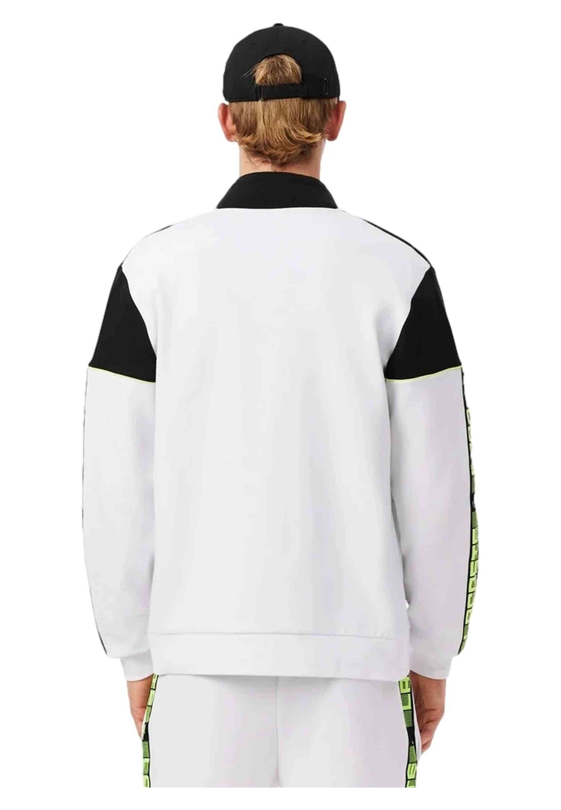 CHAQUETA LACOSTE BLANCA ZIP UP COLOURBLCK TRACKJACKET