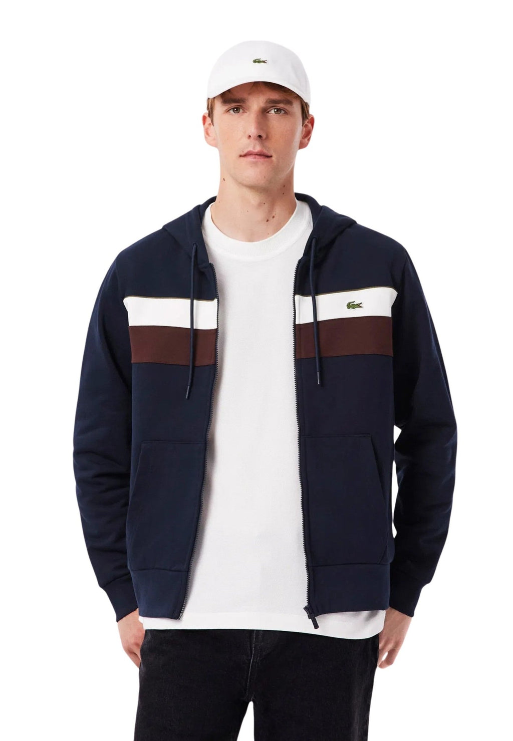 CHAQUETA LACOSTE MARINO ZIP UP COLOURBLCK TRACKJACKET - AREA ZERO