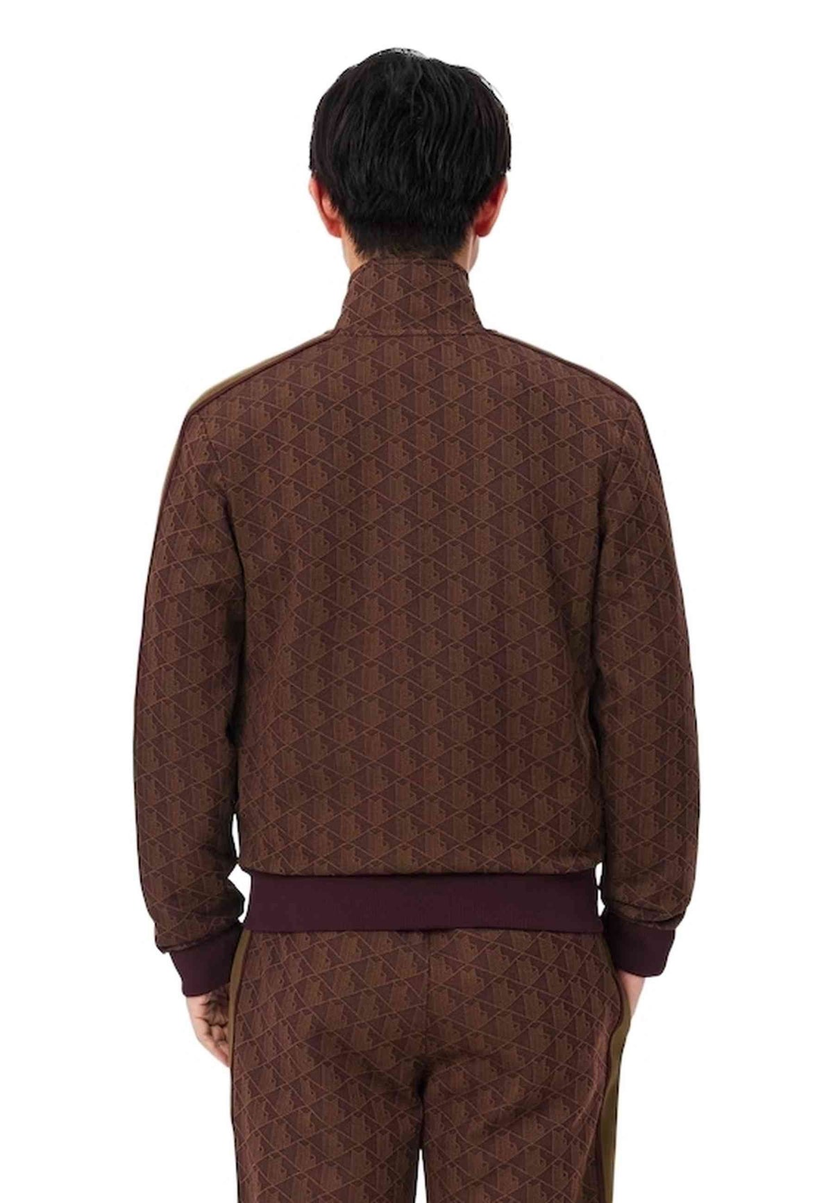CHAQUETA LACOSTE MARRON MONOGRAM PARIS JACQUARD JACKET