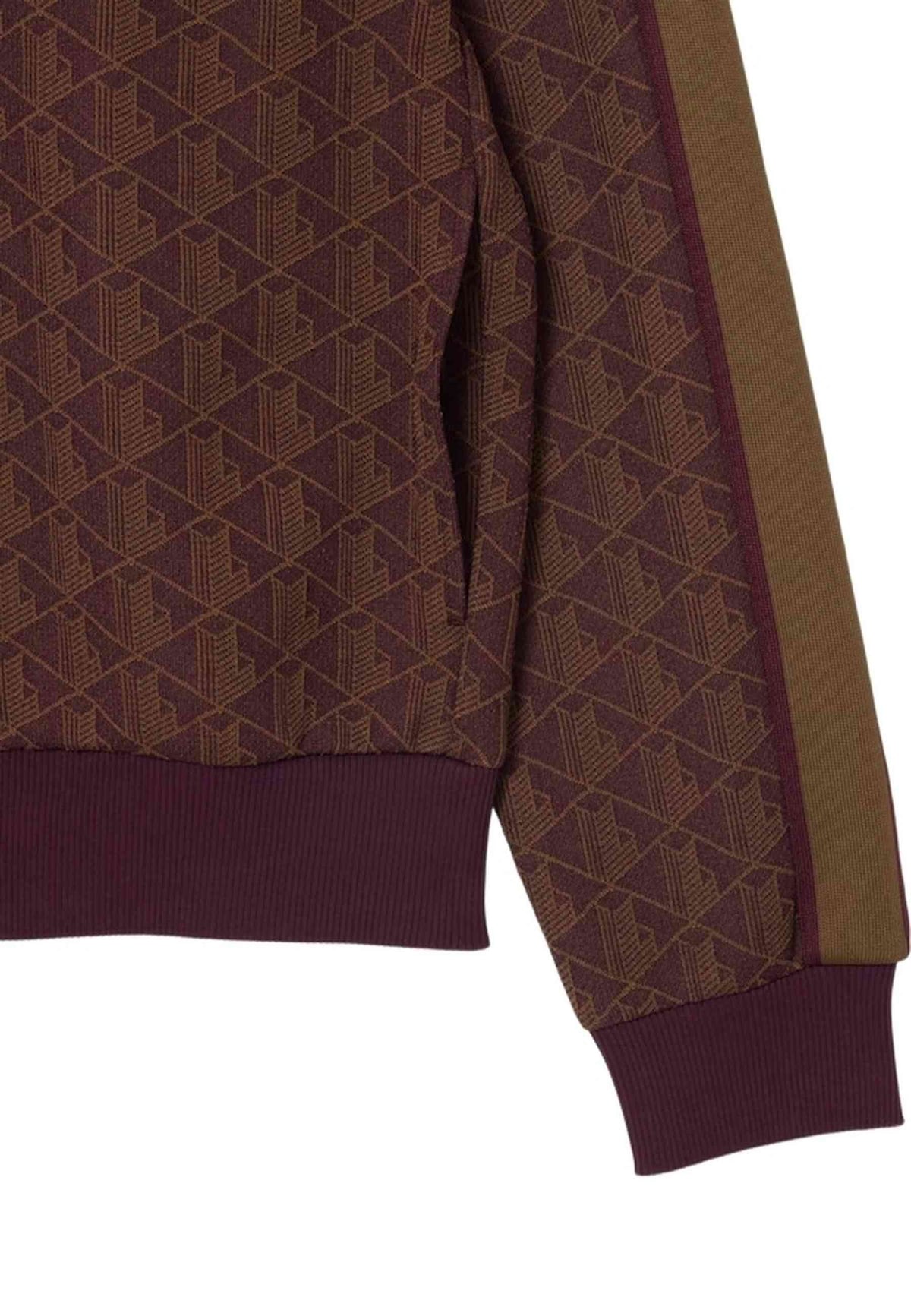 CHAQUETA LACOSTE MARRON MONOGRAM PARIS JACQUARD JACKET
