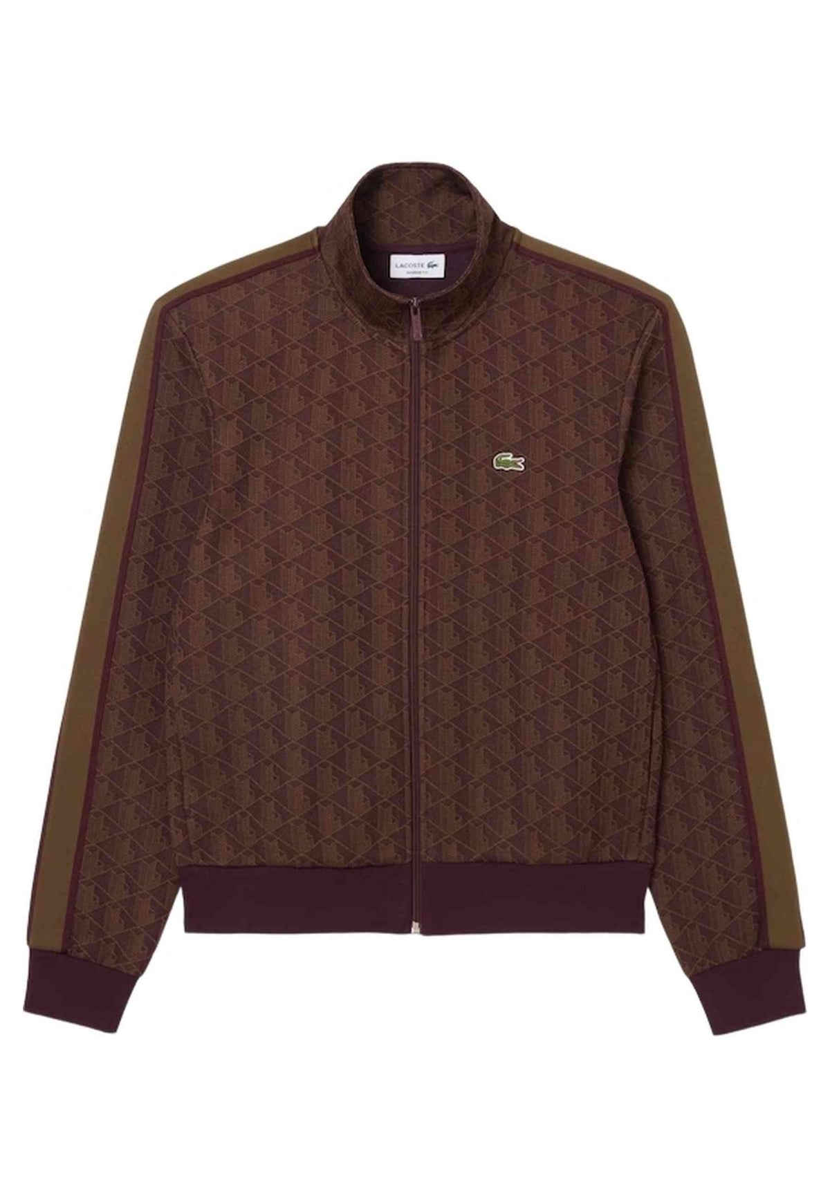 CHAQUETA LACOSTE MARRON MONOGRAM PARIS JACQUARD JACKET