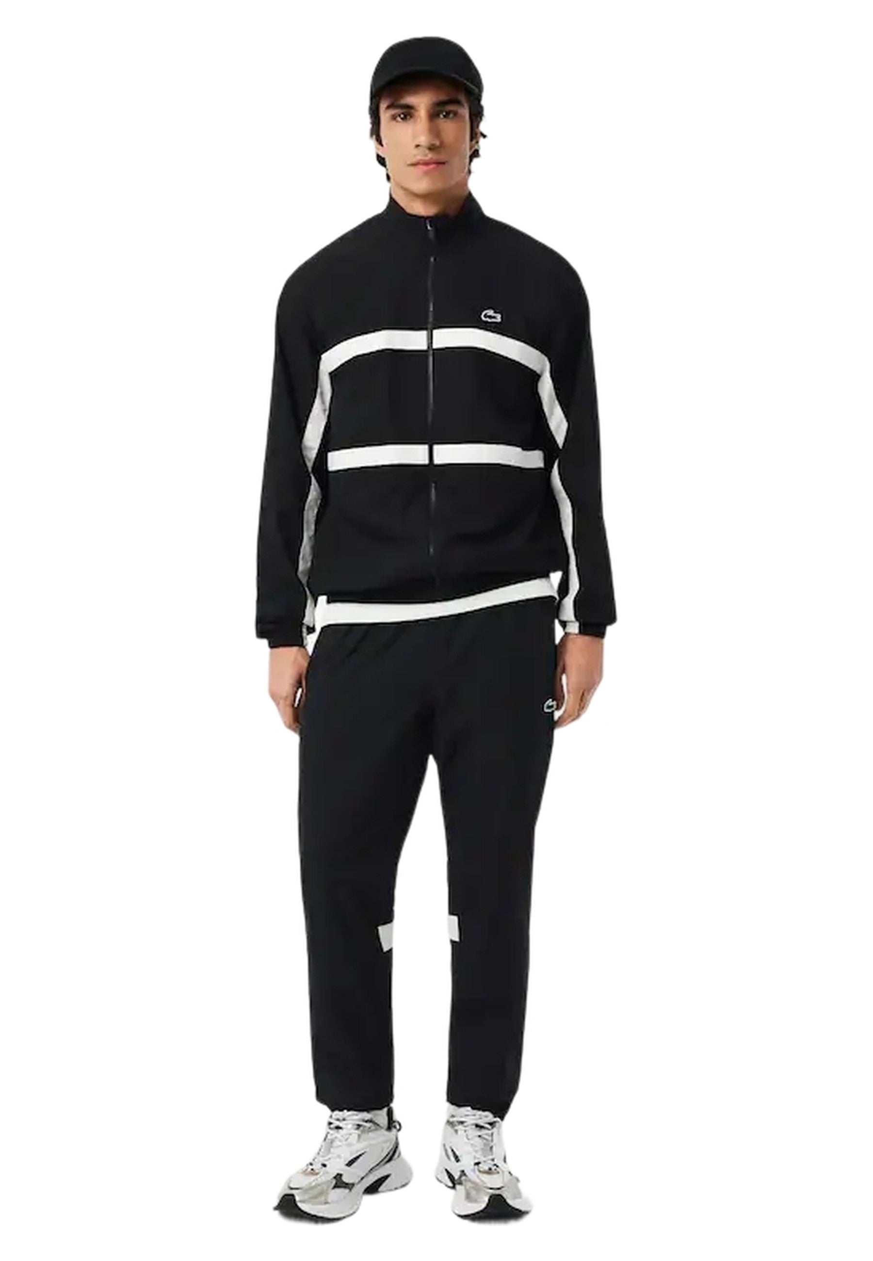 CHAQUETA LACOSTE NEGRA BACK CROCO TRACKJACKET