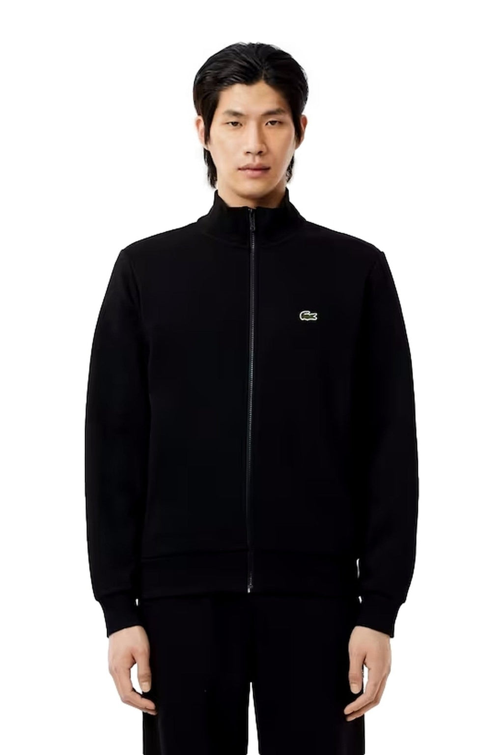 CHAQUETA LACOSTE NEGRA REGULAR FIT LOGO ZIPSWEAT - AREA ZERO