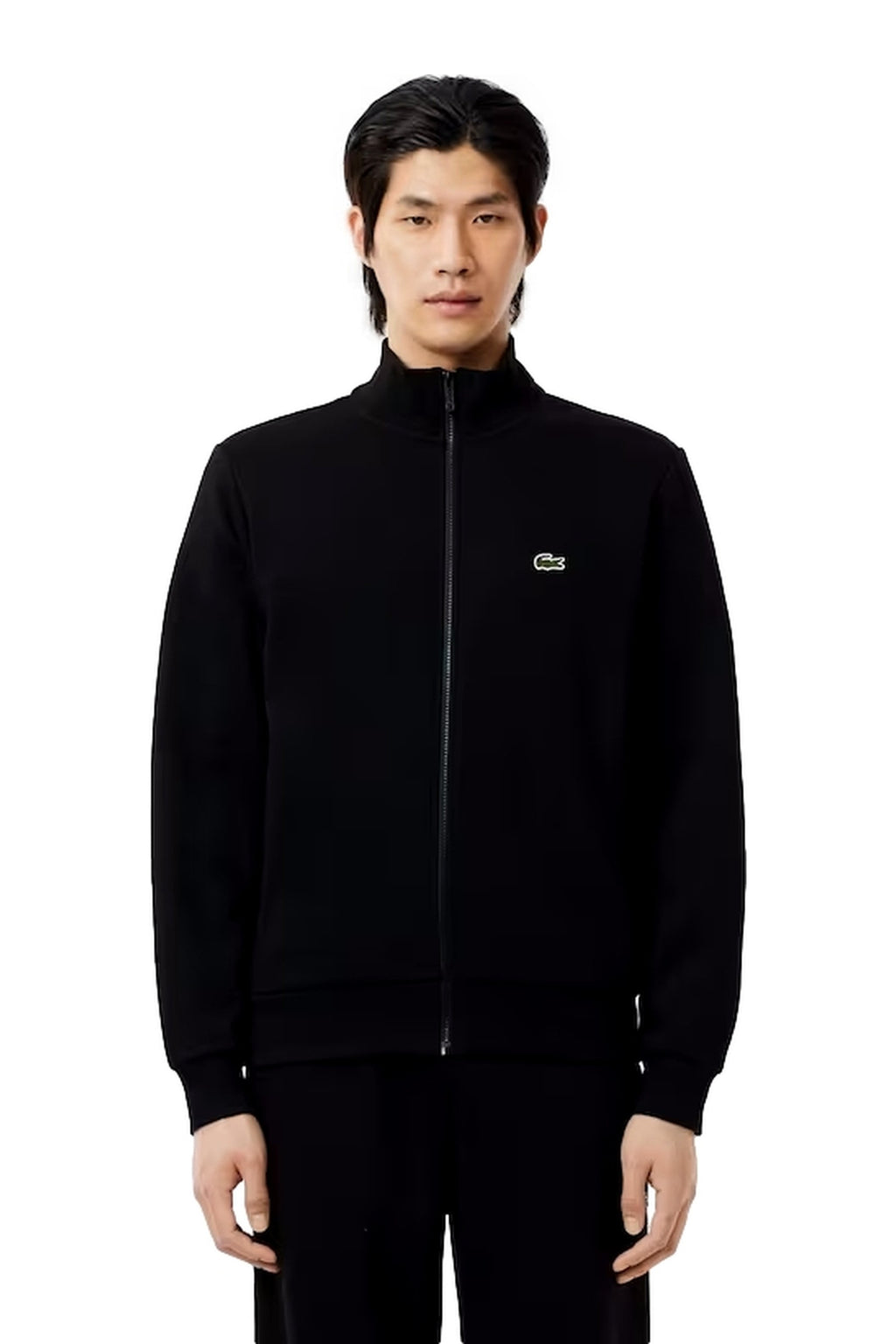 CHAQUETA LACOSTE NEGRA REGULAR FIT LOGO ZIPSWEAT