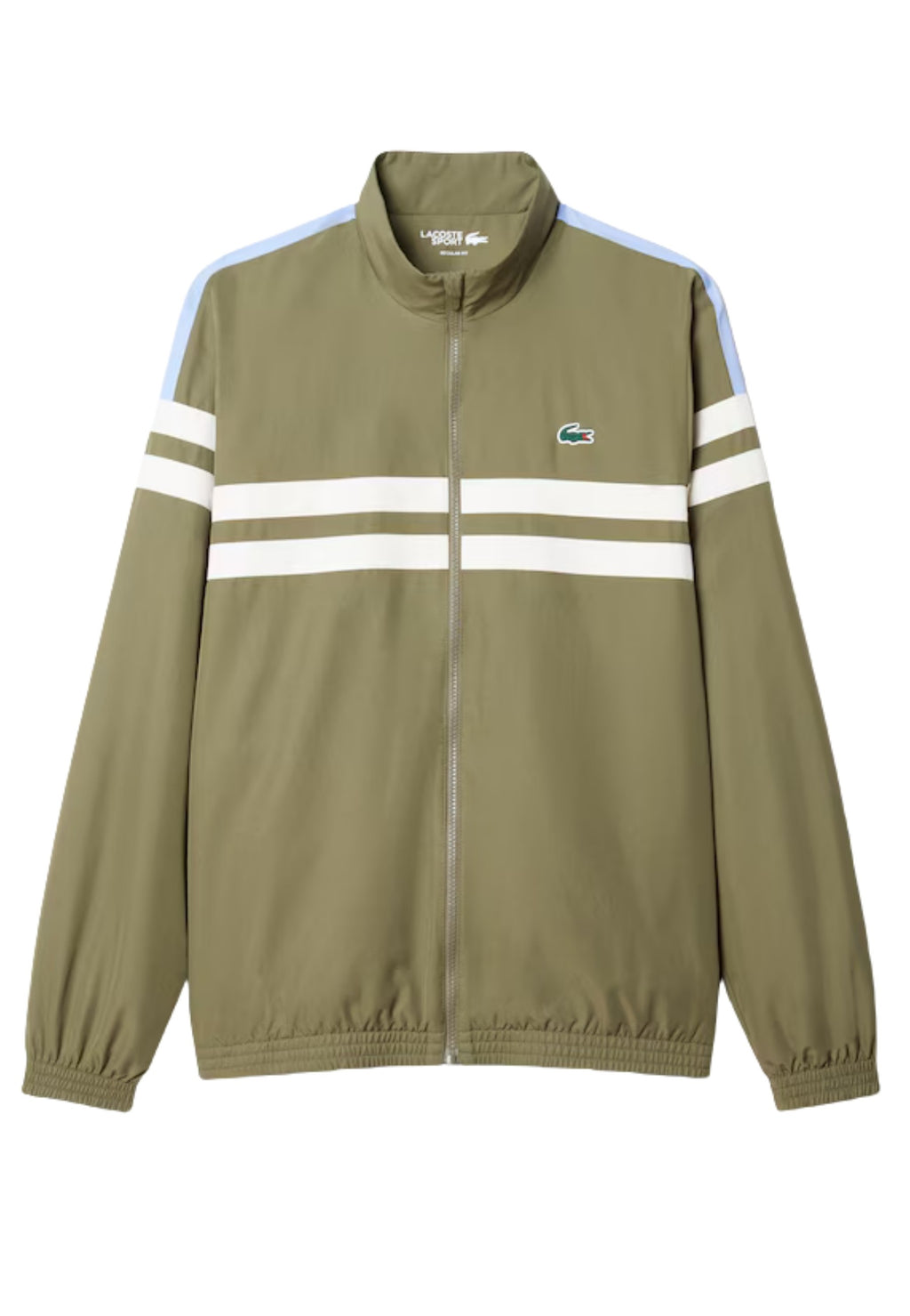 CHAQUETA LACOSTE VERDE FRONT STRIPES TRACKJACKET