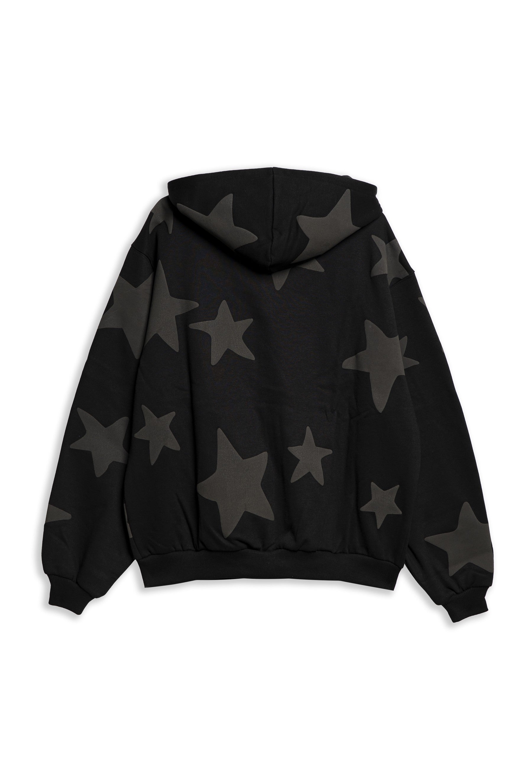 CHAQUETA NEGRA BLACK ON BLACK FALLING STARS HOODIE