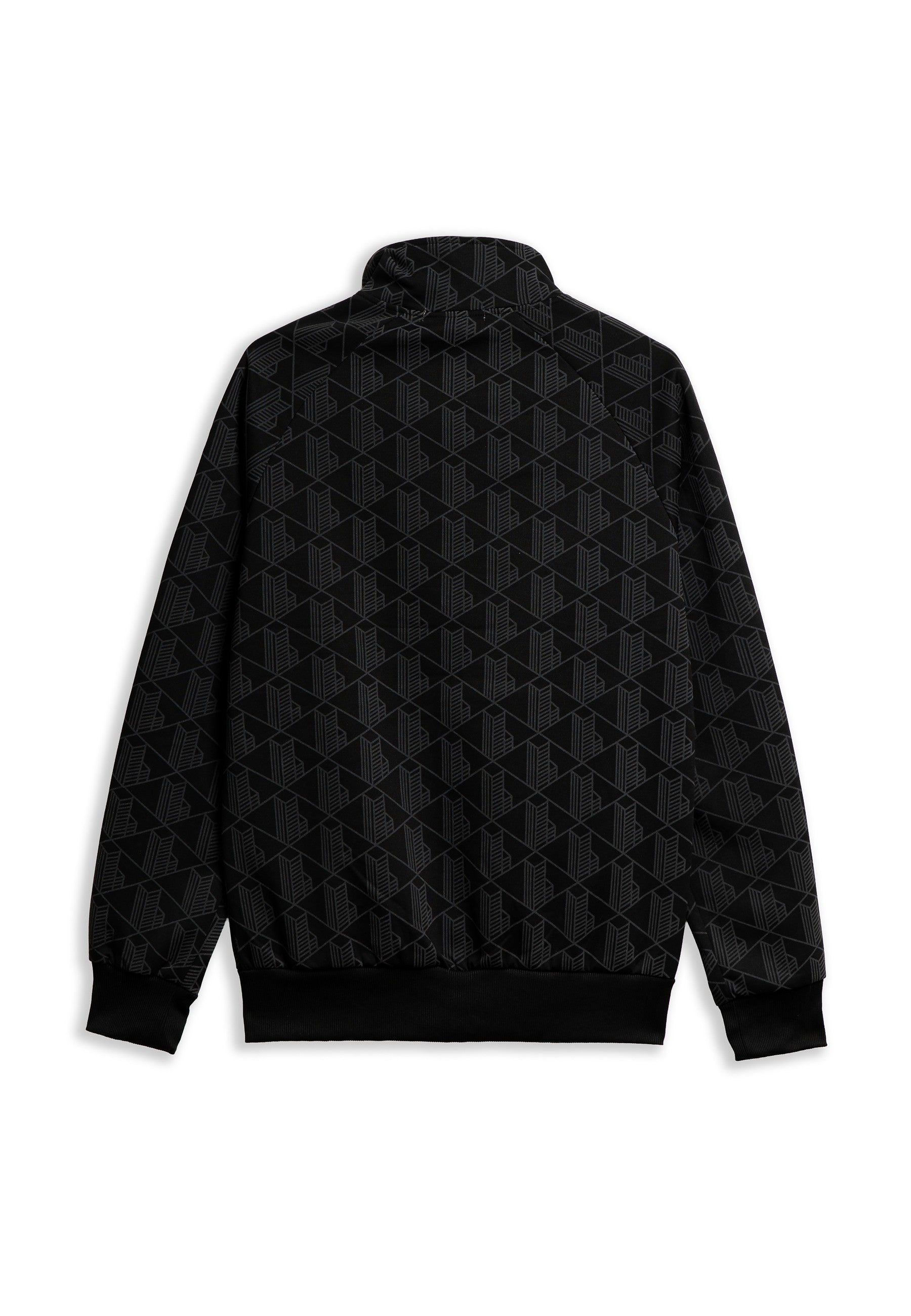 CHAQUETA NEGRA MONOGRAPHIC ZIPPED TRACKJACKET