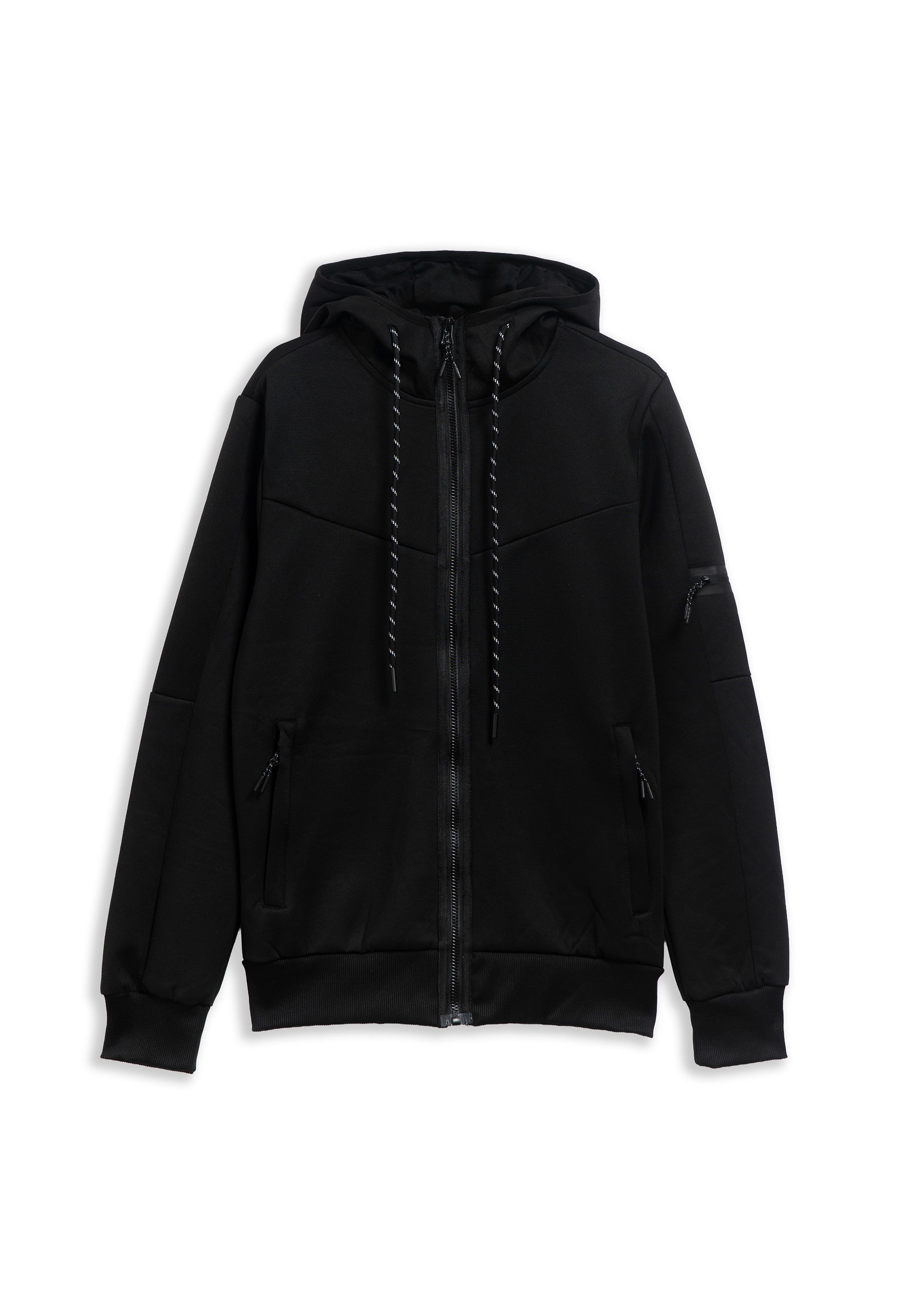 CHAQUETA NEGRA POLY ARM POCKET TRACKJACKET