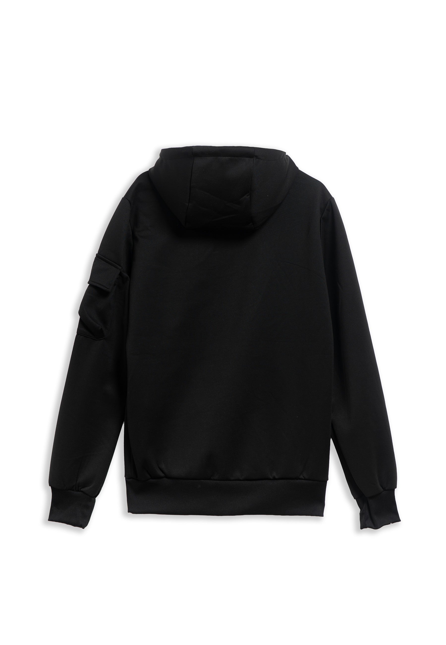 CHAQUETA NEGRA POLY TECH ARM POCKET TRACKJACKET