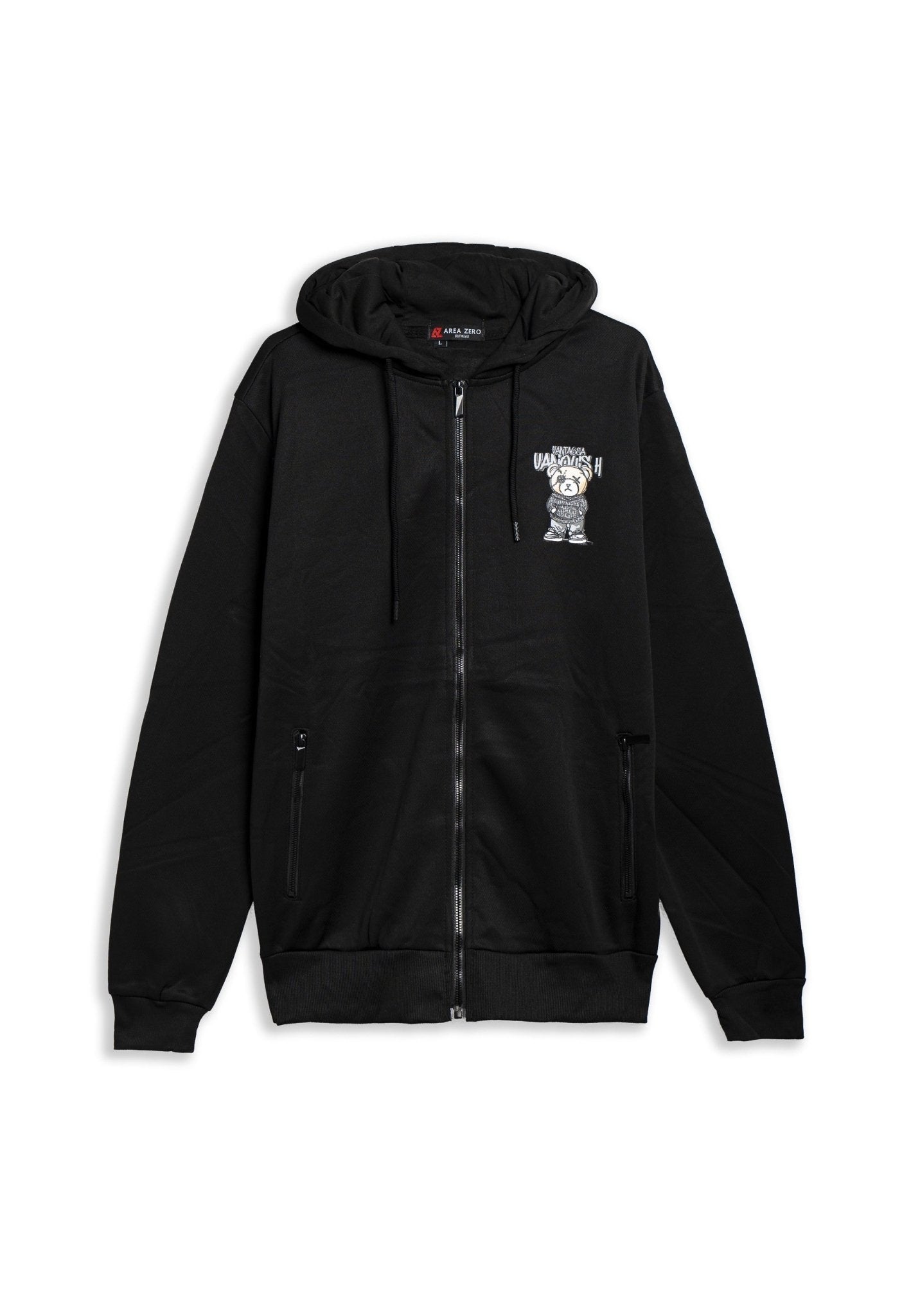 CHAQUETA NEGRA/GRIS VANQUISH ANGRY BEAR TRACKJACKET - AREA ZERO