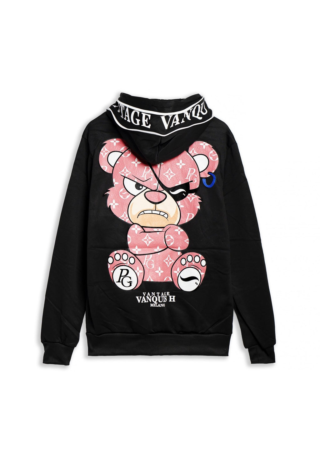 CHAQUETA NEGRA/ROSA VANTAGE PIRATE BEAR TRACKJACKET - AREA ZERO