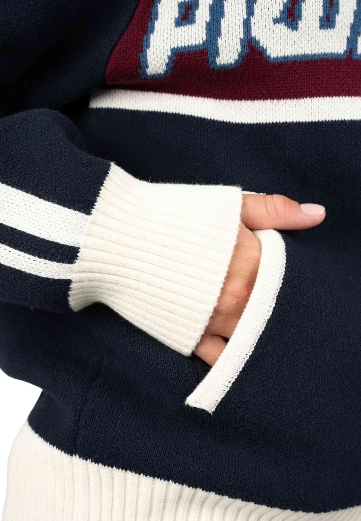 CHAQUETA PROHIBITED MARINO LETTERMAN KNIT JACKET