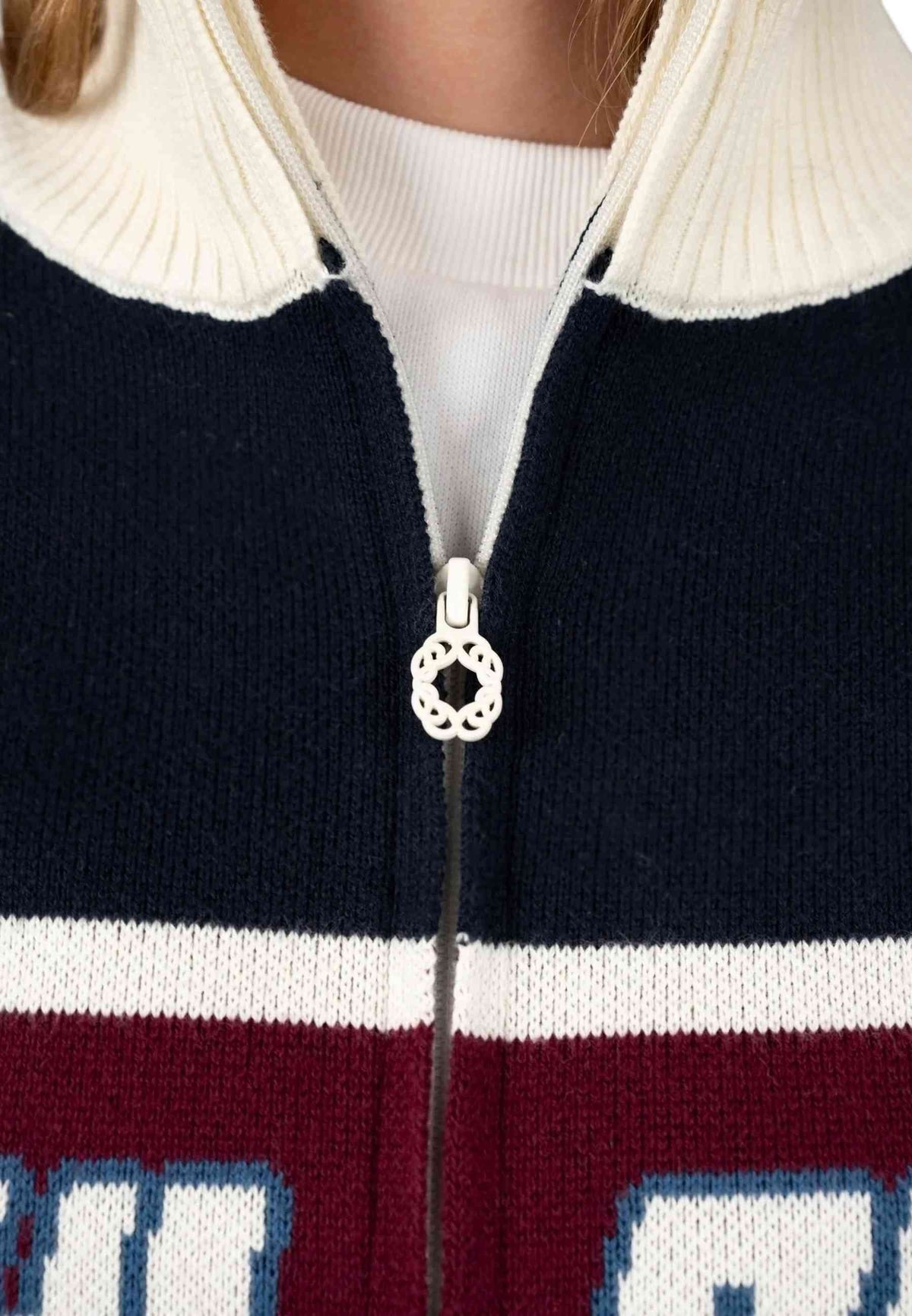 CHAQUETA PROHIBITED MARINO LETTERMAN KNIT JACKET