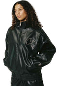 GIACCA TICAL X GRIMEY NERA PU LEATHER TRACK JACKET
