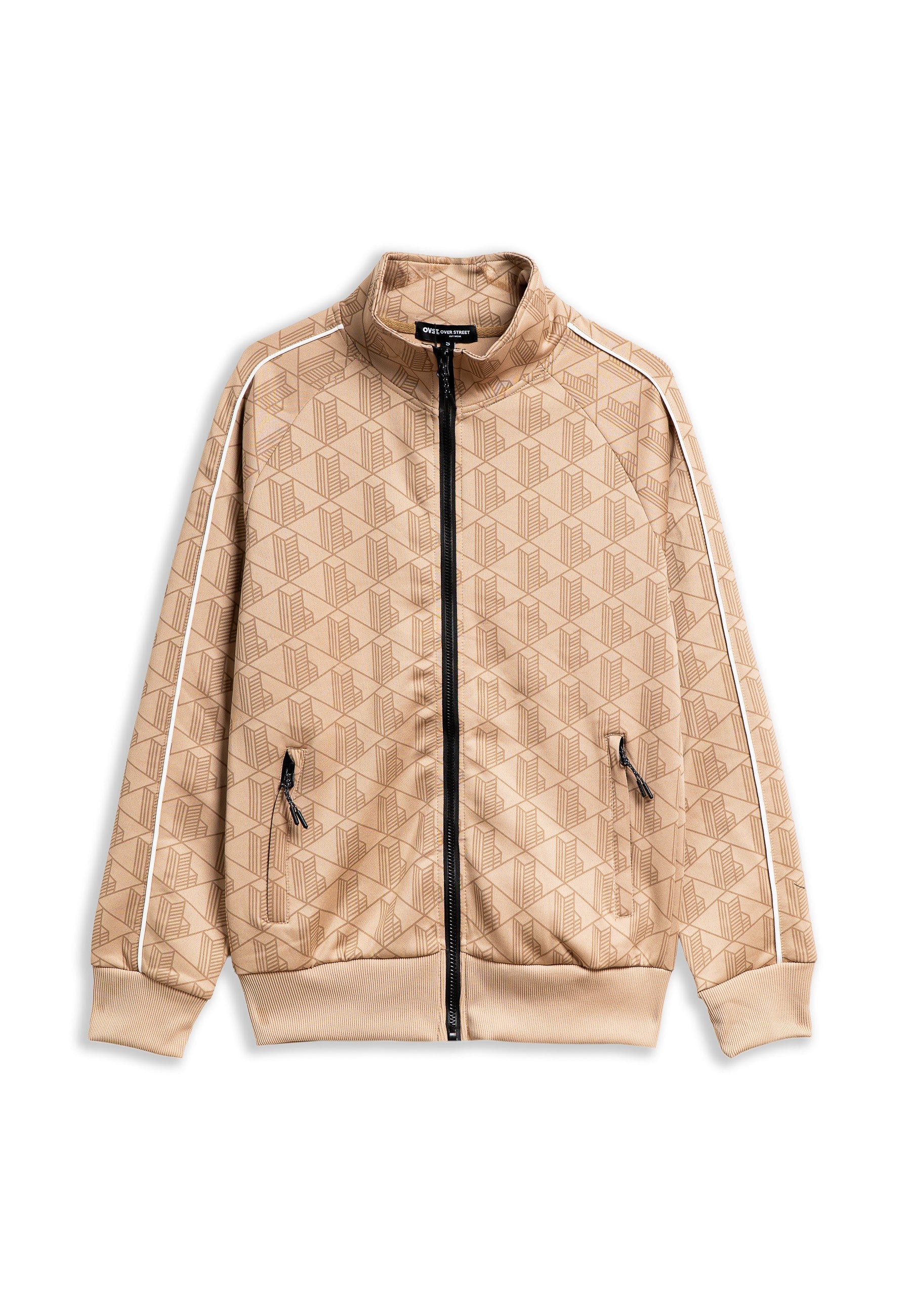 CHAQUETA TOSTADA MONOGRAPHIC ZIPPED TRACKJACKET