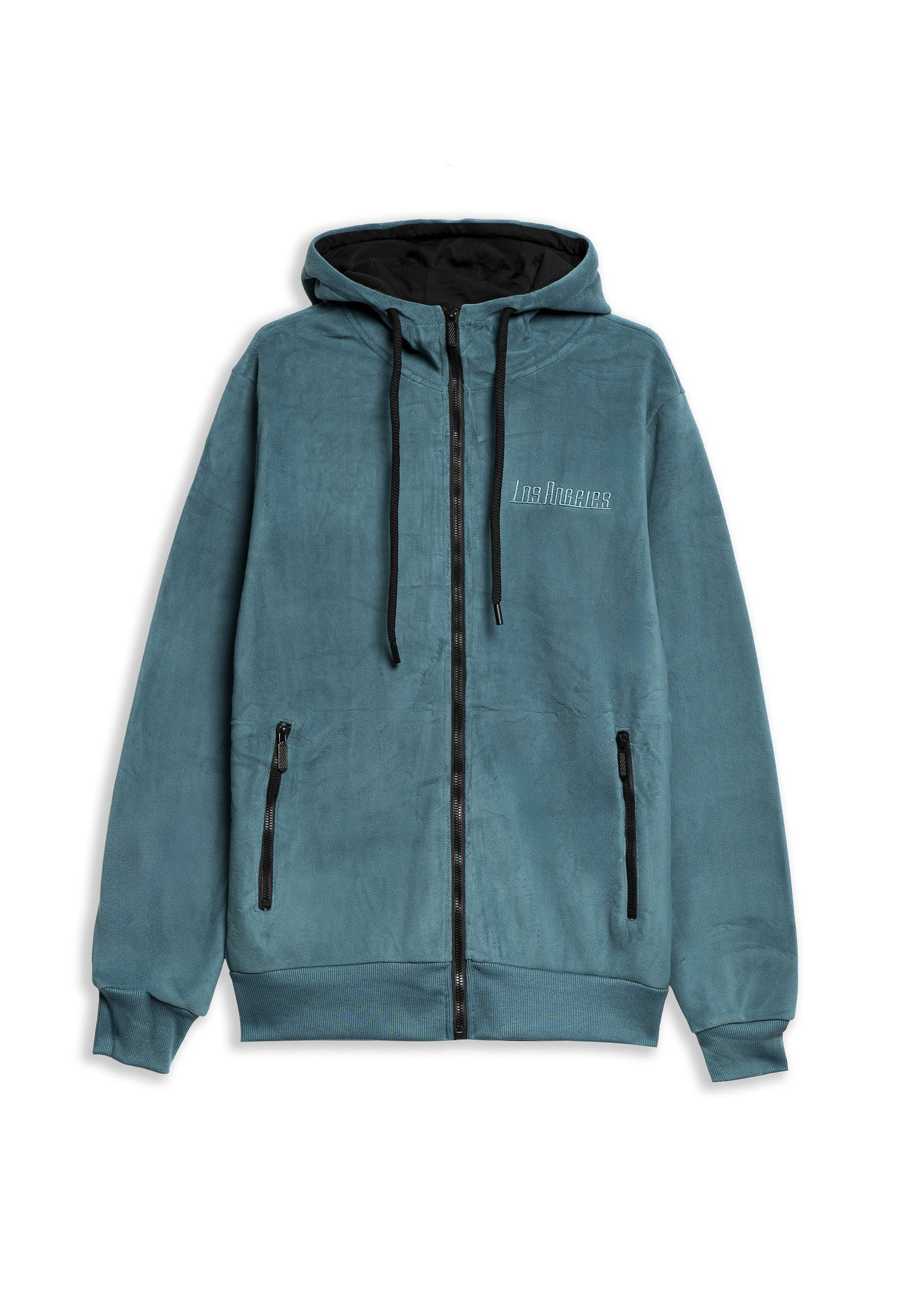 CHAQUETA VERDE LOS ANGELES VELOUR HOODED JACKET