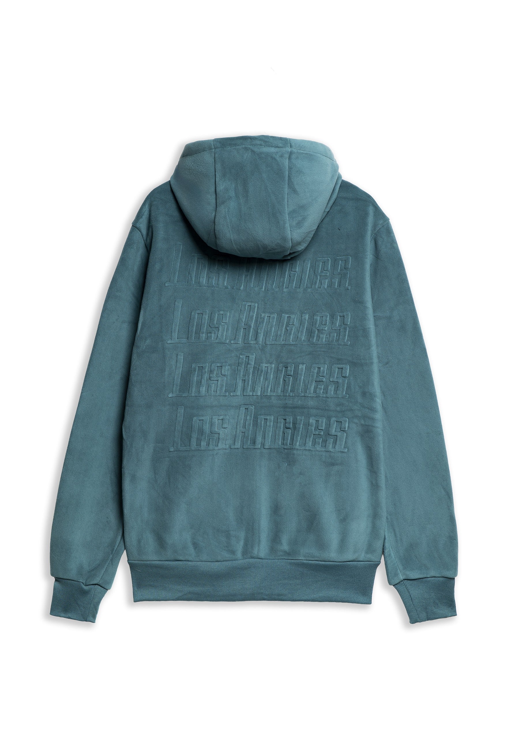 CHAQUETA VERDE LOS ANGELES VELOUR HOODED JACKET