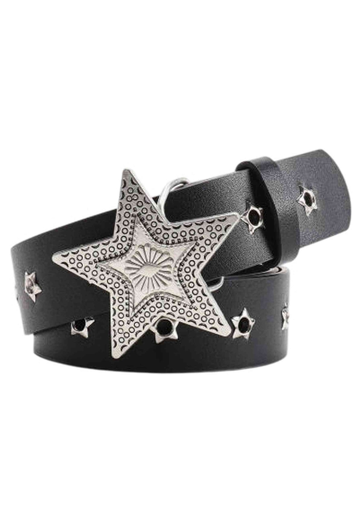 CINTURON NEGRO STAR BUCKLE