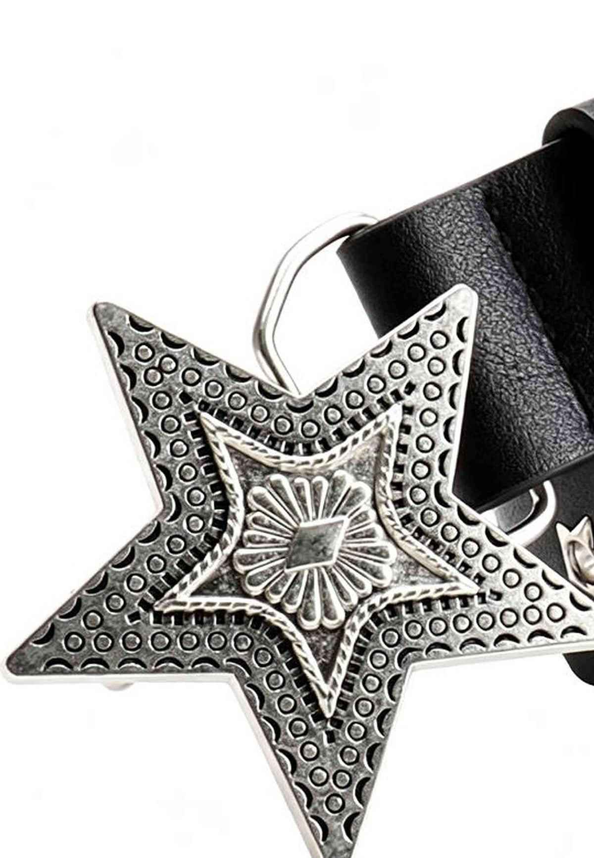 CINTURON NEGRO STAR BUCKLE