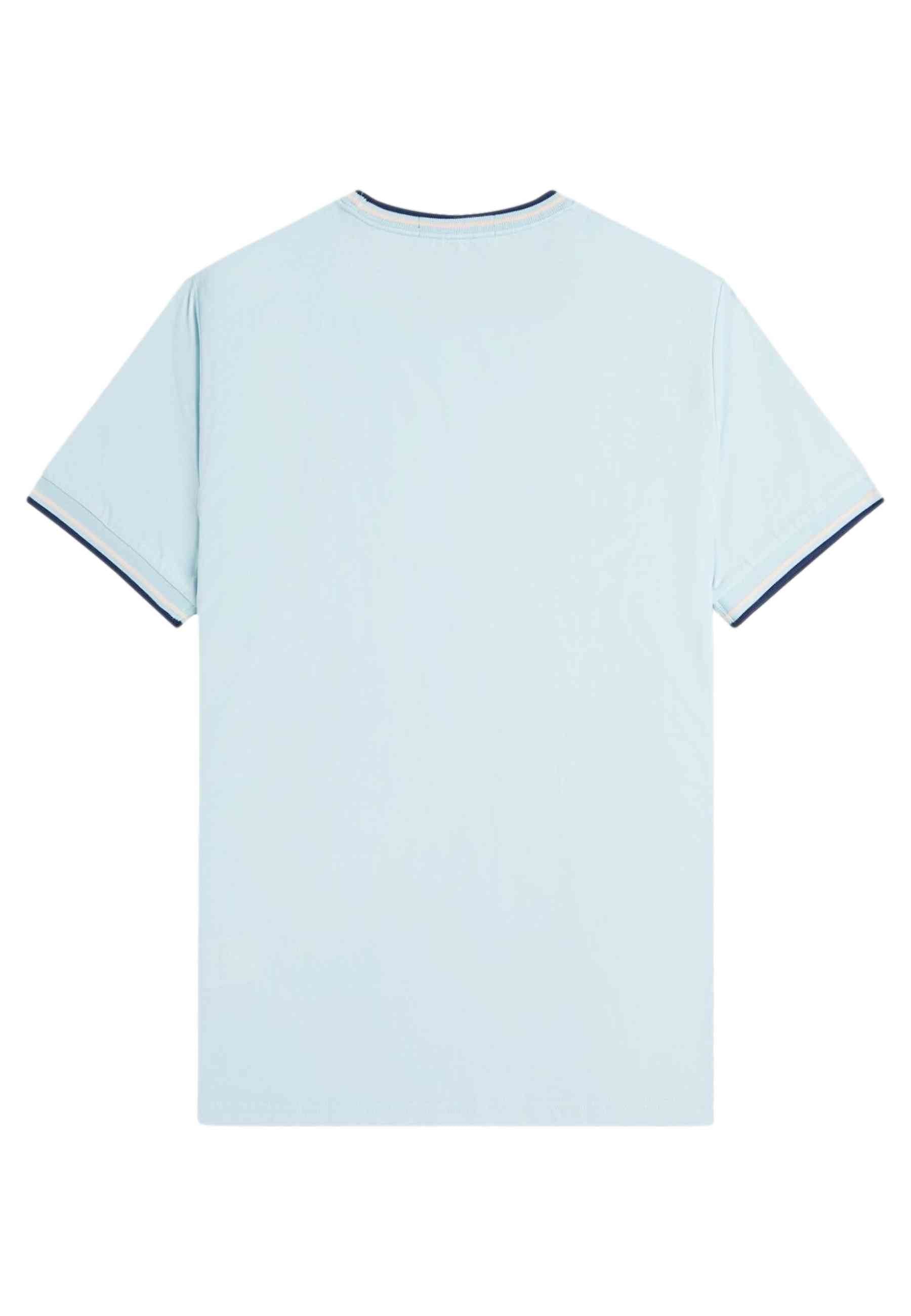 CMAISETA FRED PERRY CELESTE CONTRAST RIBETED TEE