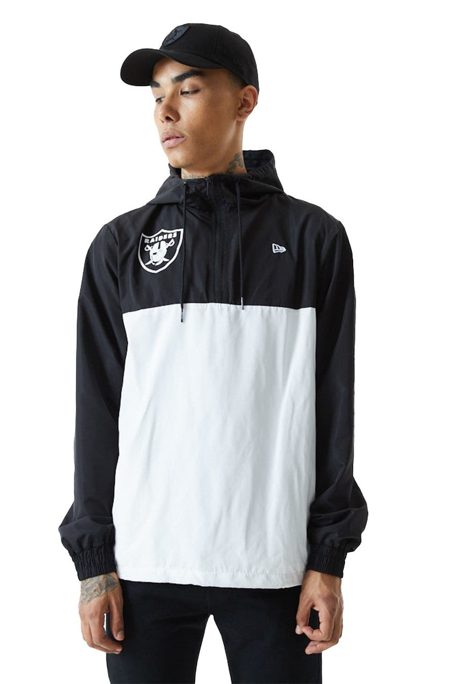 CORTAVIENTOS NEW ERAN NEGRO RAIDERS COLOUR BLOCK WINDBREAKER LASRAI