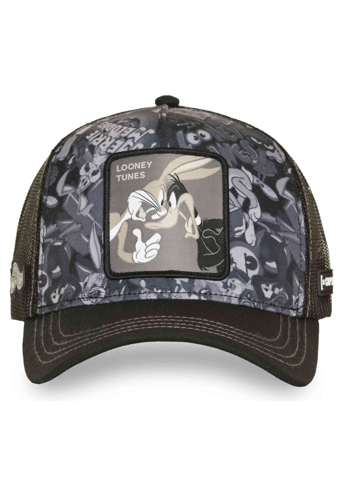 GORRA CAPSLAB NEGRA BUGS/DAFFY DUO TRUCKER CAP