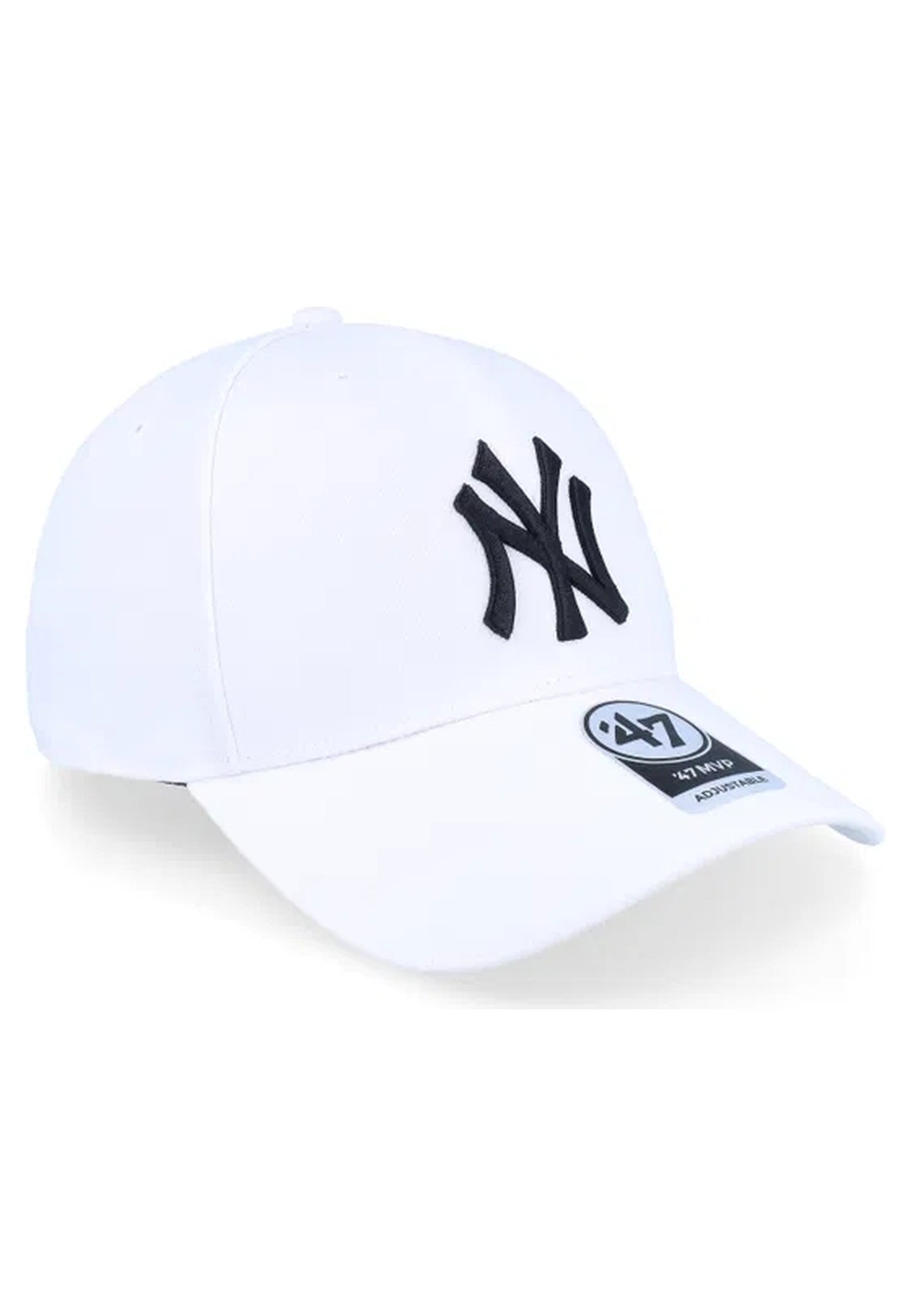 GORRA 47 BRAND BLANCA BORDADO YANKEES FRENTE VISERA CURVA