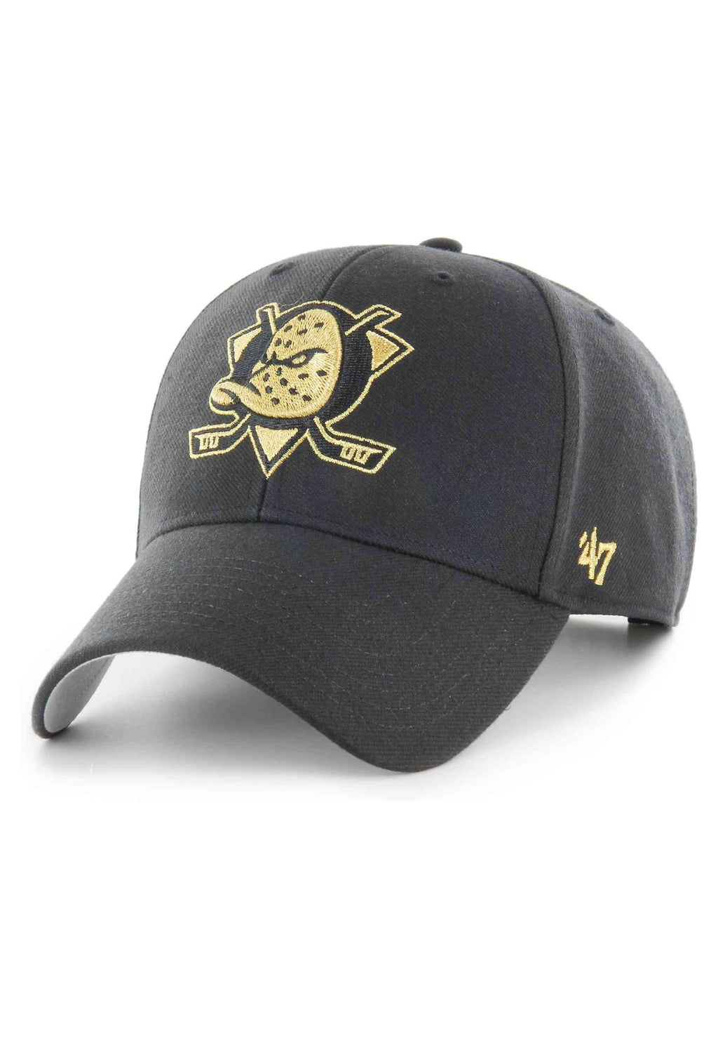 GORRA 47 BRAND NEGRA ANAHEIM DUCKS METALLIC LOGO MVP CAP