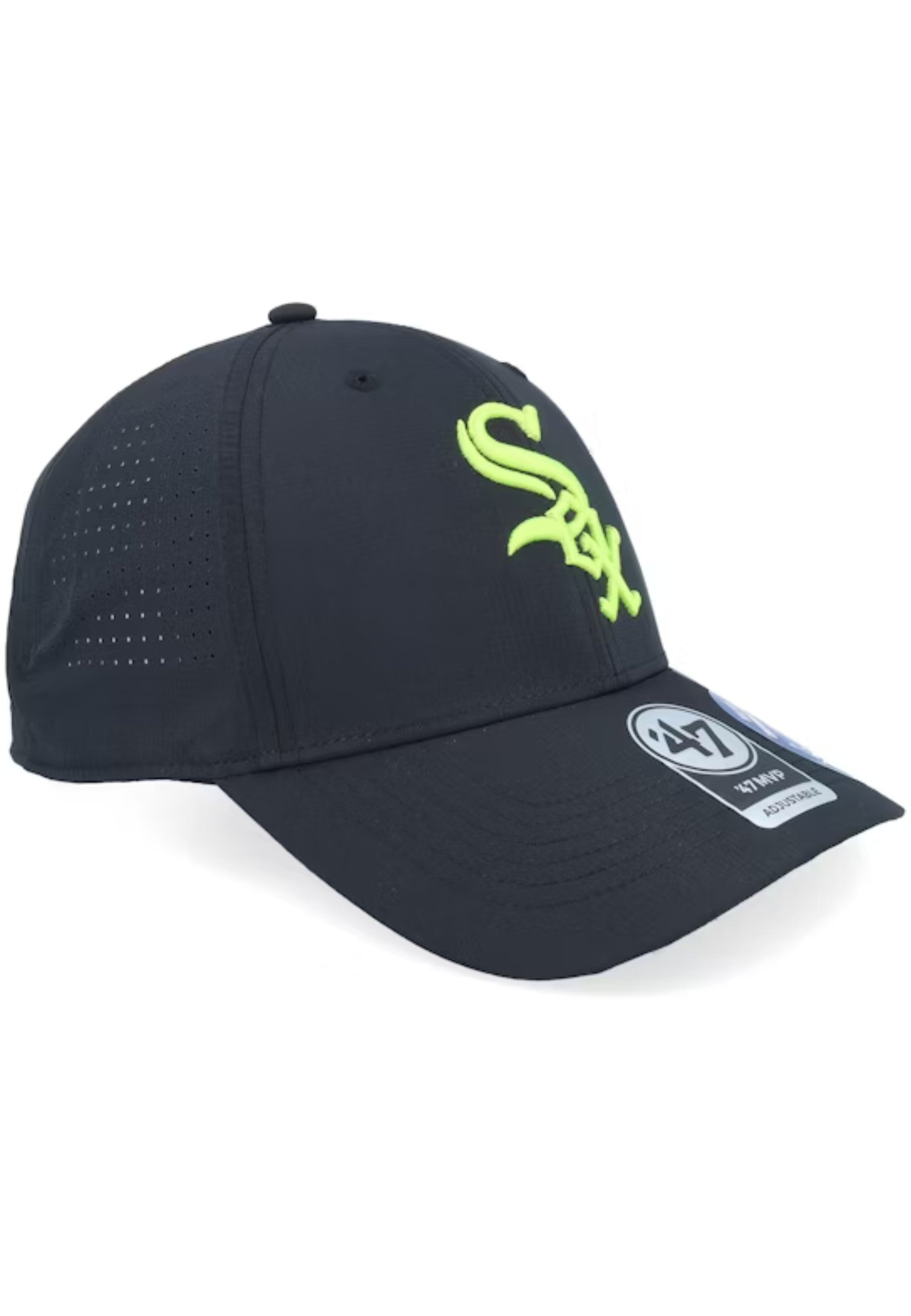 GORRA 47 BRAND NEGRA WHITE SOX BRRR TECH MVP CAP