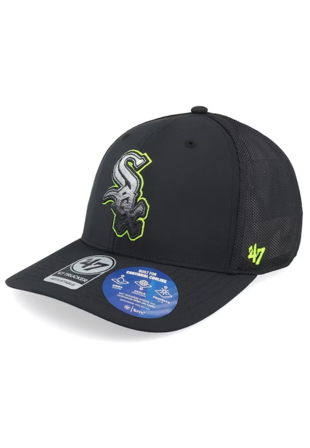 GORRA 47 BRAND NEGRA WHITE SOX BRRR TRUCKER CAP