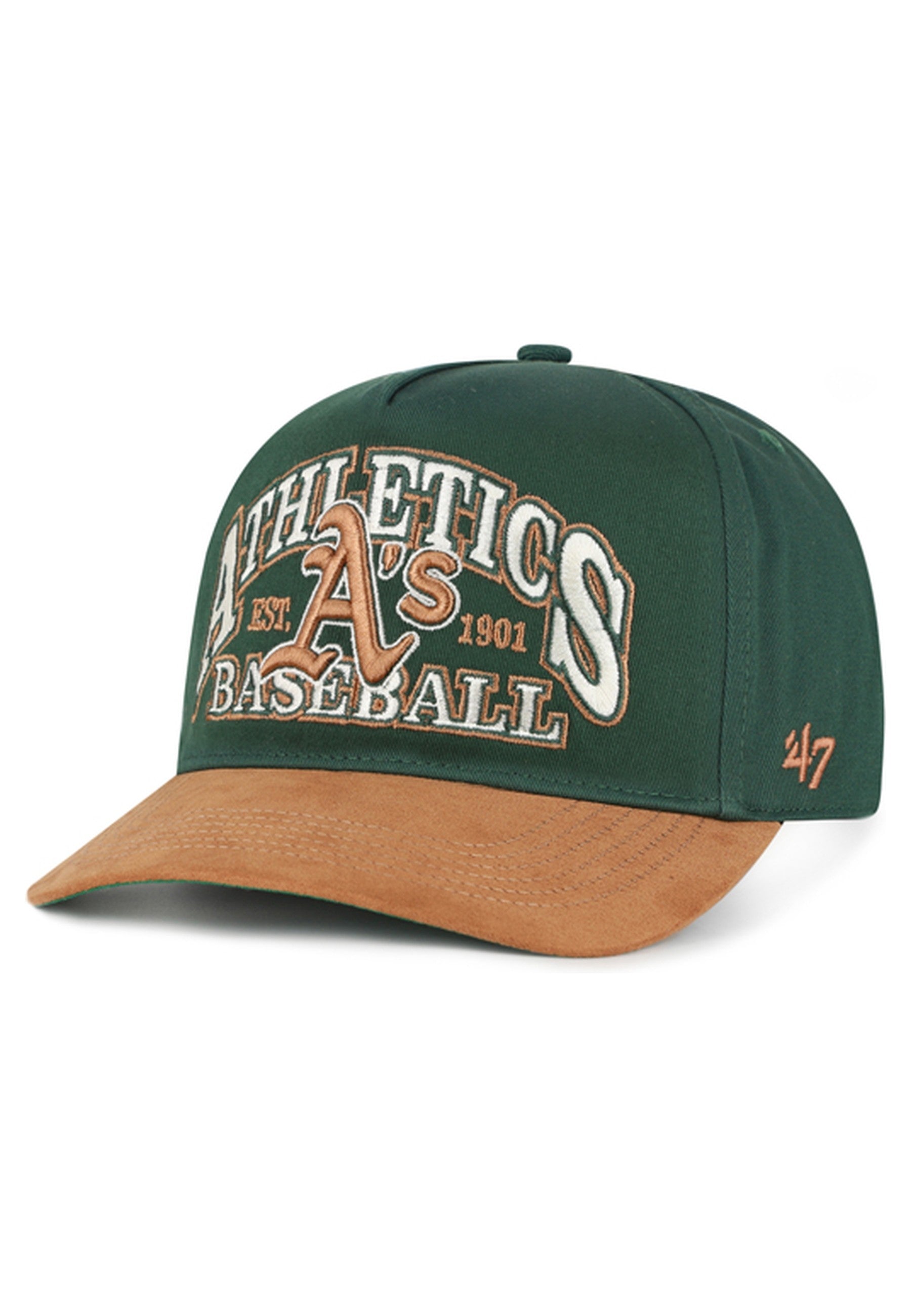 GORRA 47 BRAND VERDE ATHLETICS BRENTWOOD SUEDE HITCH CAP