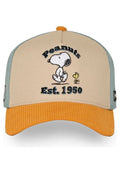GORRA CAPSLAB BEIGE CORD SNOOPY TRUCKER CAP