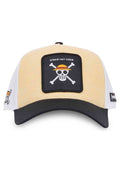 GORRA CAPSLAB BEIGE ONE PIECE SKULL TRUCKER CAP