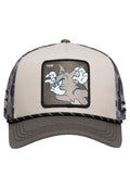 GORRA CAPSLAB TOM Y JERRY TRUCKER GRIS CAMUFLAJE