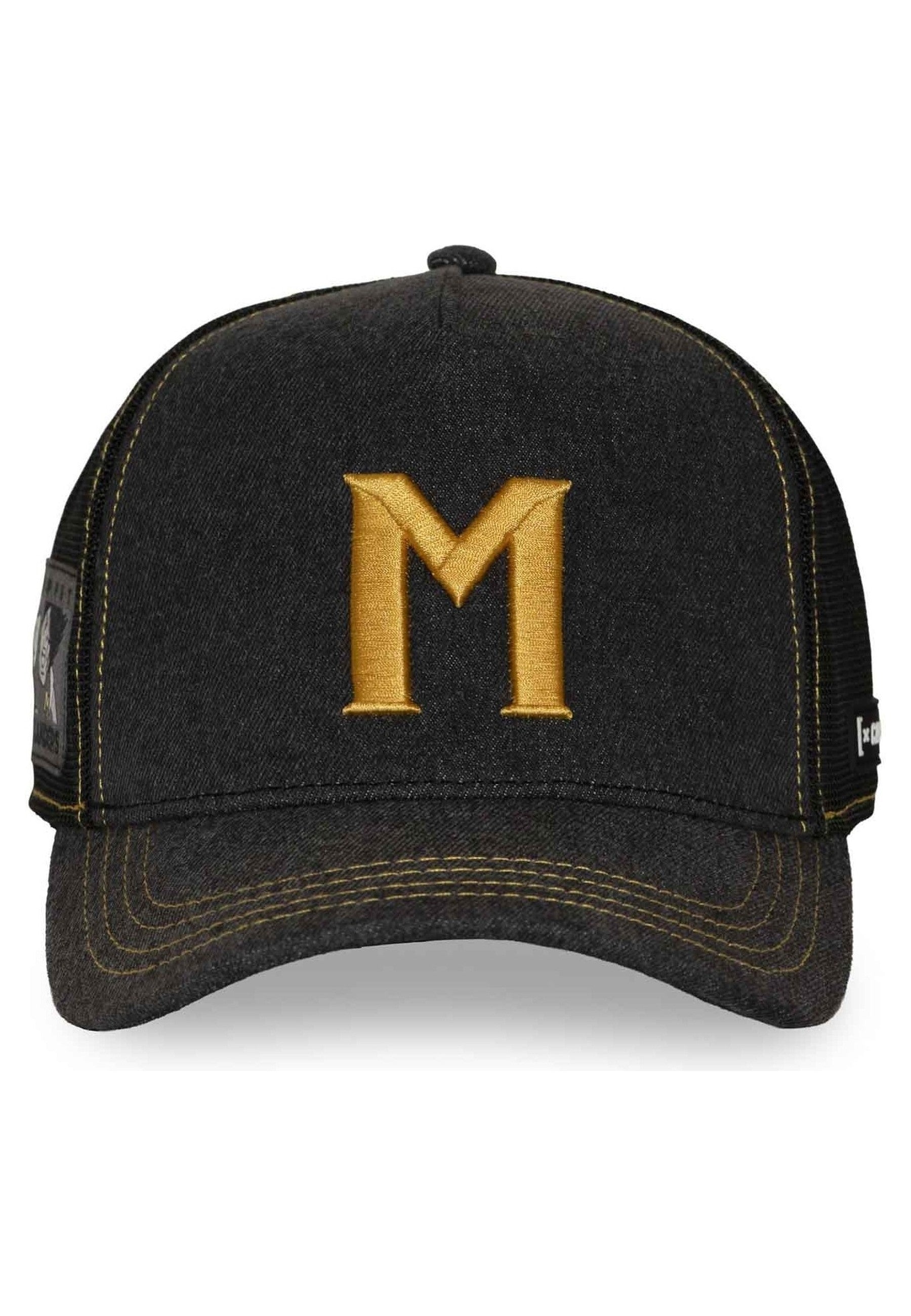 GORRA CAPSLAB NEGRA DENIM MARK LENDERS LAN2 TRUCKER CAP