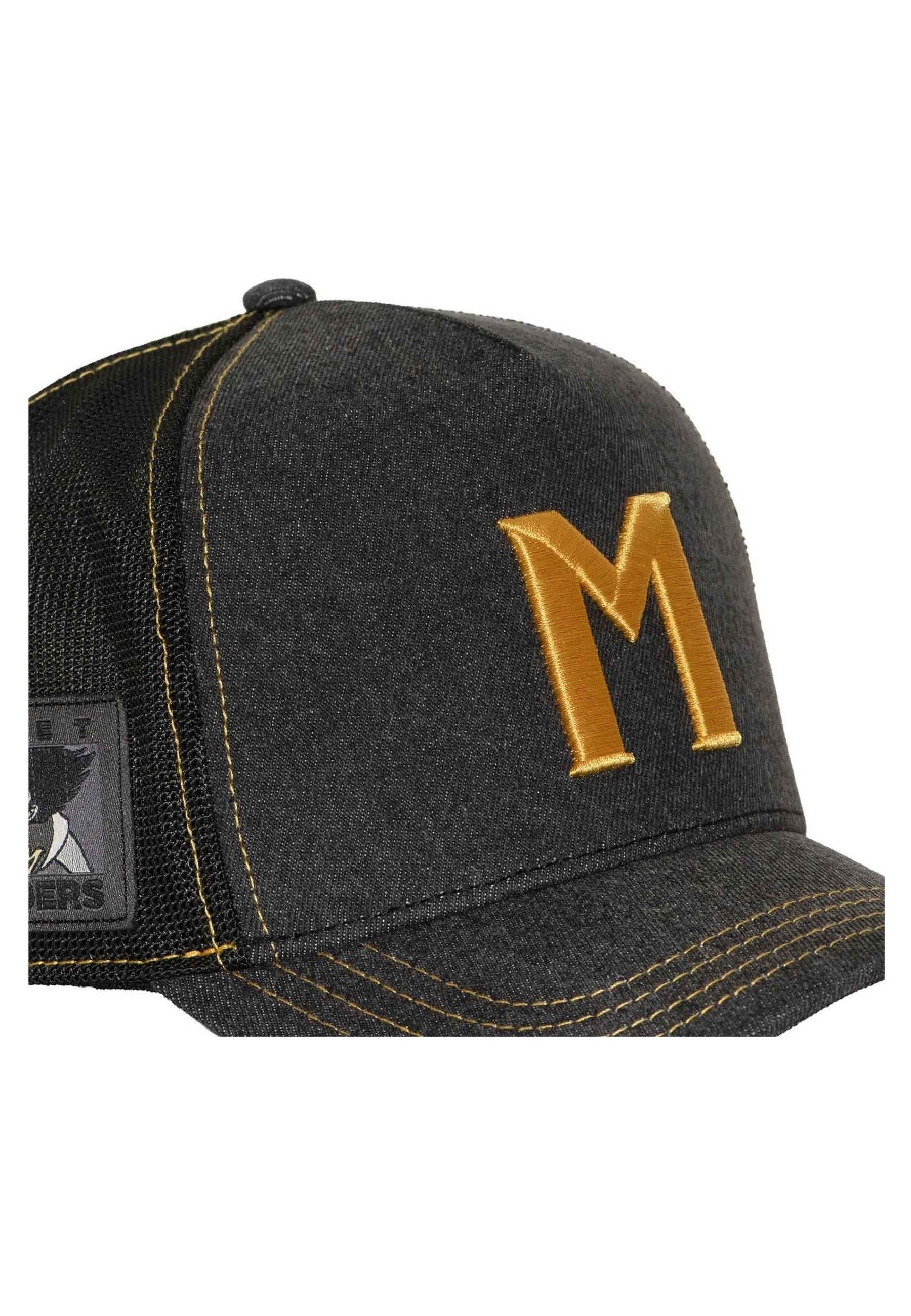 GORRA CAPSLAB NEGRA DENIM MARK LENDERS LAN2 TRUCKER CAP