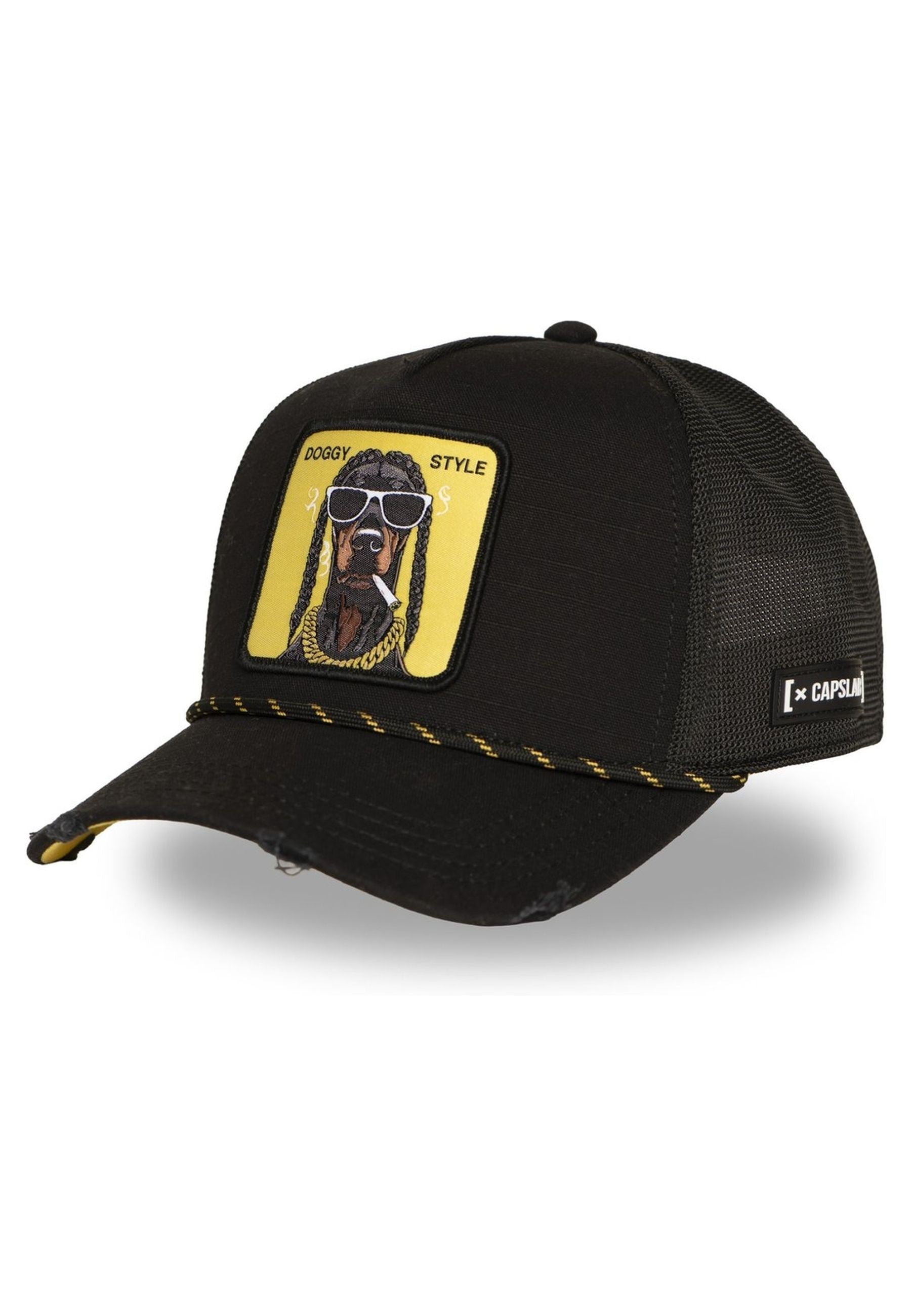 GORRA CAPSLAB NEGRA HIPHOP DOGGY TRUCKER CAP