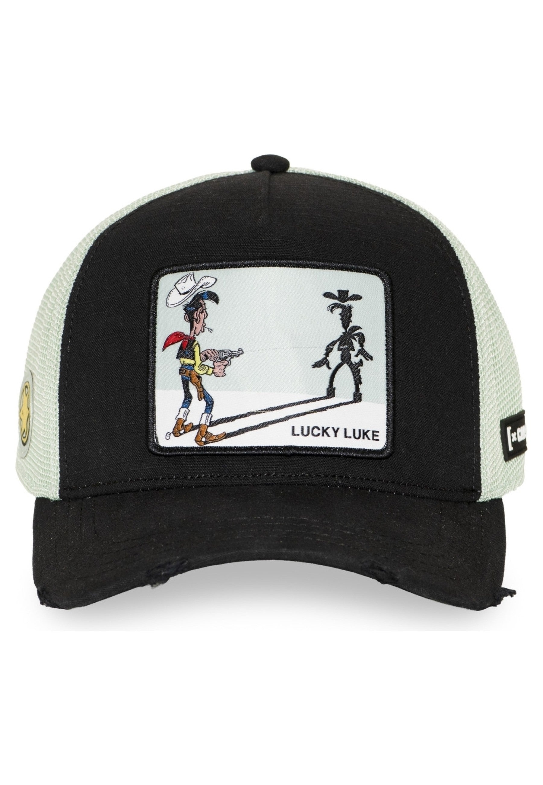 GORRA CAPSLAB NEGRA LUCKY LUKE CANVAS TRUCKER CAP