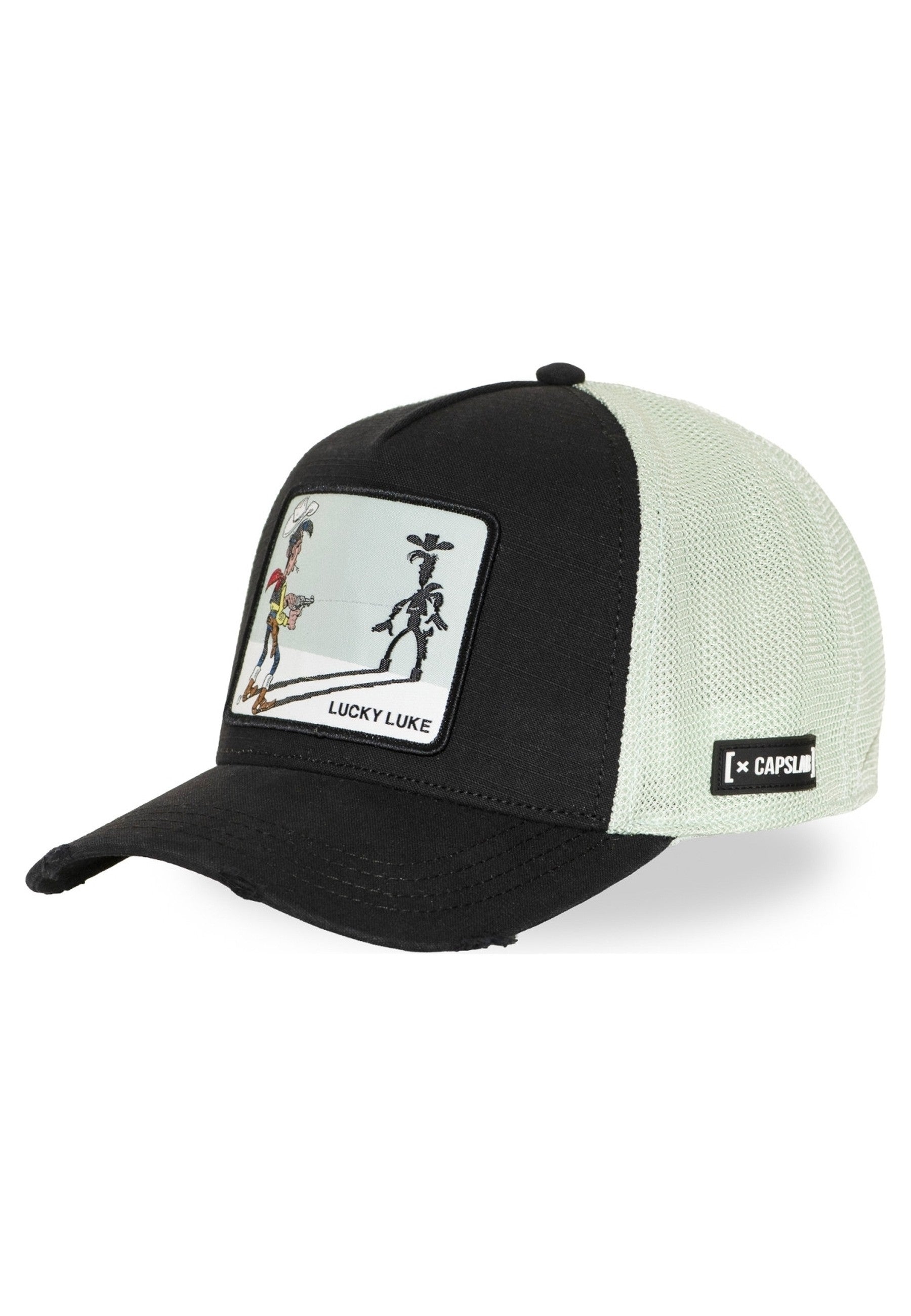 GORRA CAPSLAB NEGRA LUCKY LUKE CANVAS TRUCKER CAP