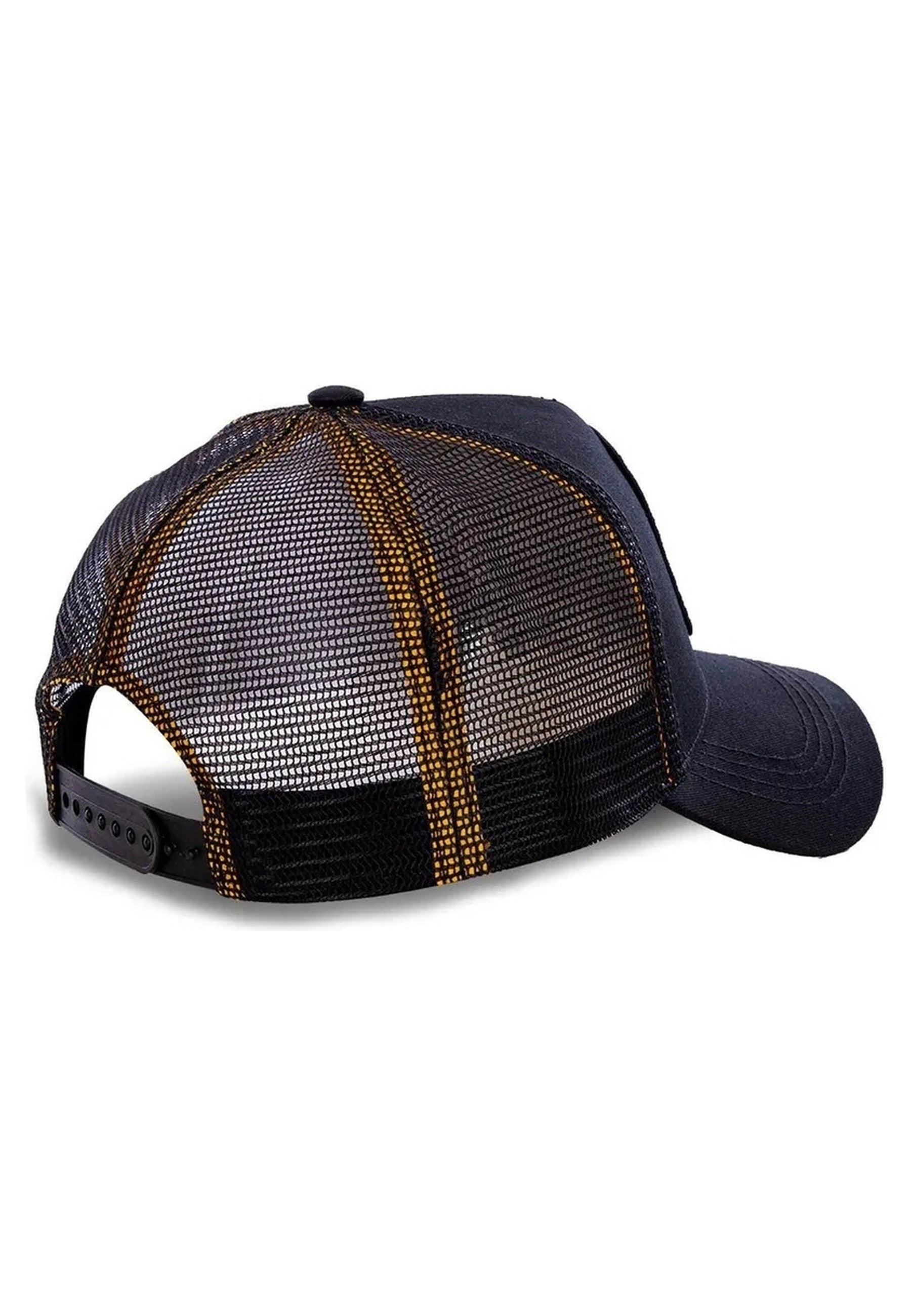 GORRA CAPSLAB NEGRA PATO LUCAS BORDADO FRENTE TRUCKER VISERA CURVA