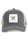 GORRA CAPSLAB ONE PIECE STRAW HAT CREW TRUCKER NEGRA