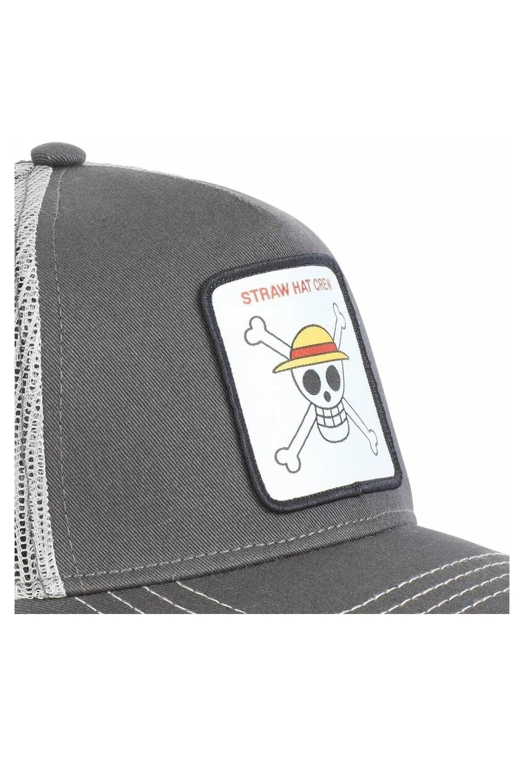 GORRA CAPSLAB NEGRA STRAW HAT CREW TRUCKER CAP