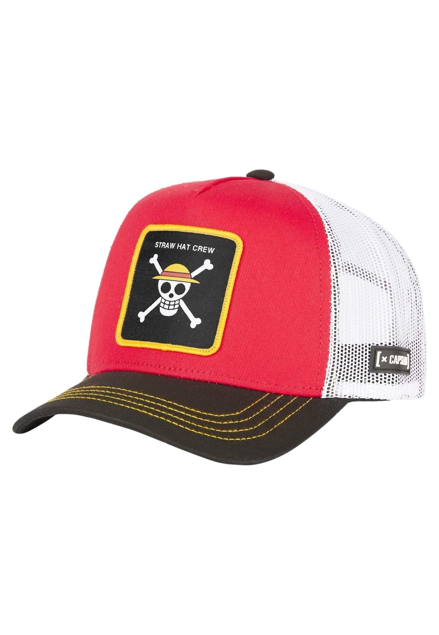GORRA CAPSLAB ROJA ONE PIECE SKULL TRUCKER CAP - AREA ZERO