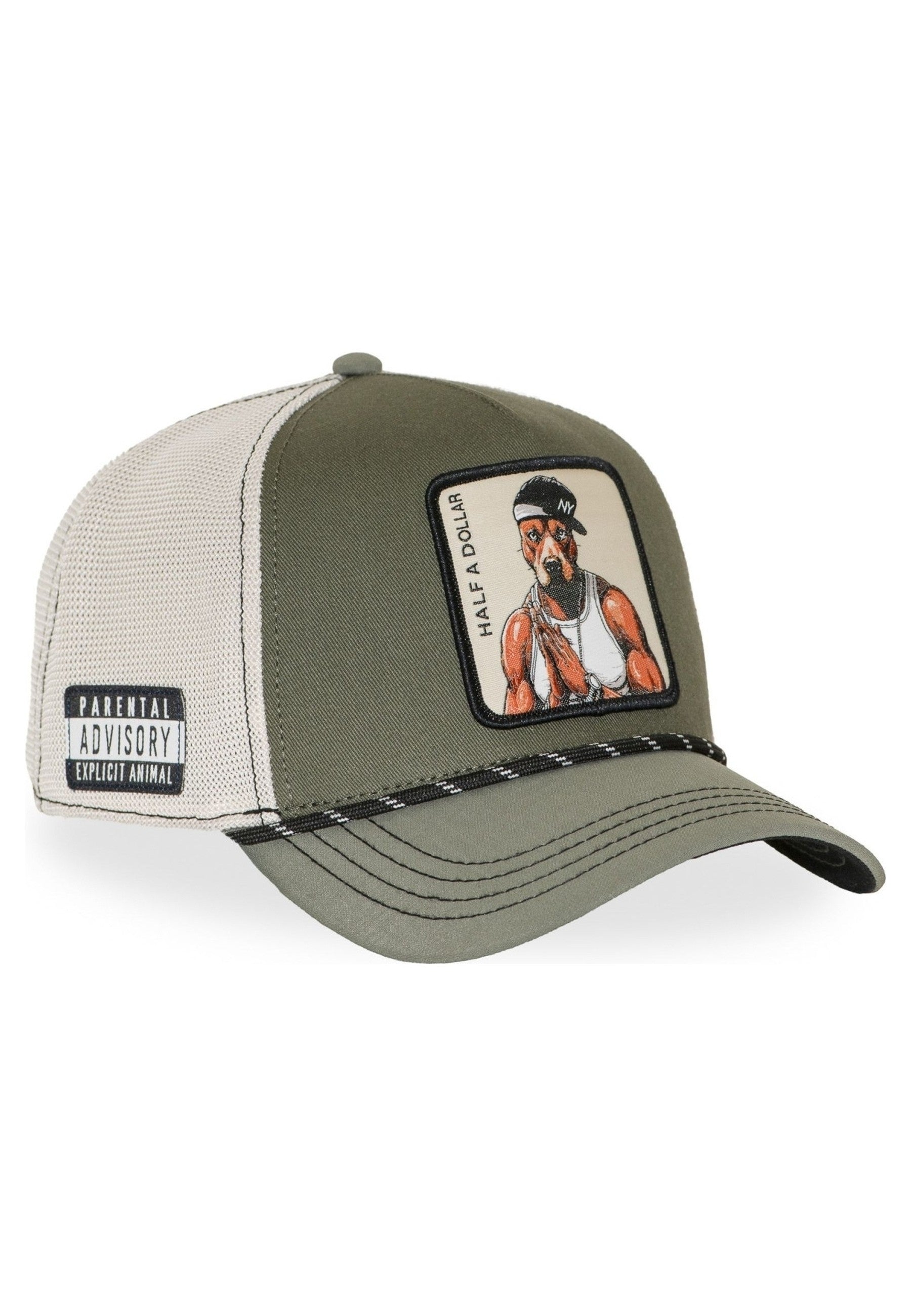 GORRA CAPSLAB VERDE 50CENT HALF A DOLLAR TRUCKER CAP