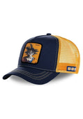 GORRA CAPSLAB GOKU DRAGON BALL LOGO BORDADO TRUCKER VISERA CURVA NEGRA