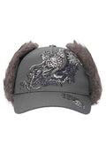 GORRA ED HARDY ANTRACITA CRAWLING DRAGON TRAPPER 5 PANEL TRUCKER CAP