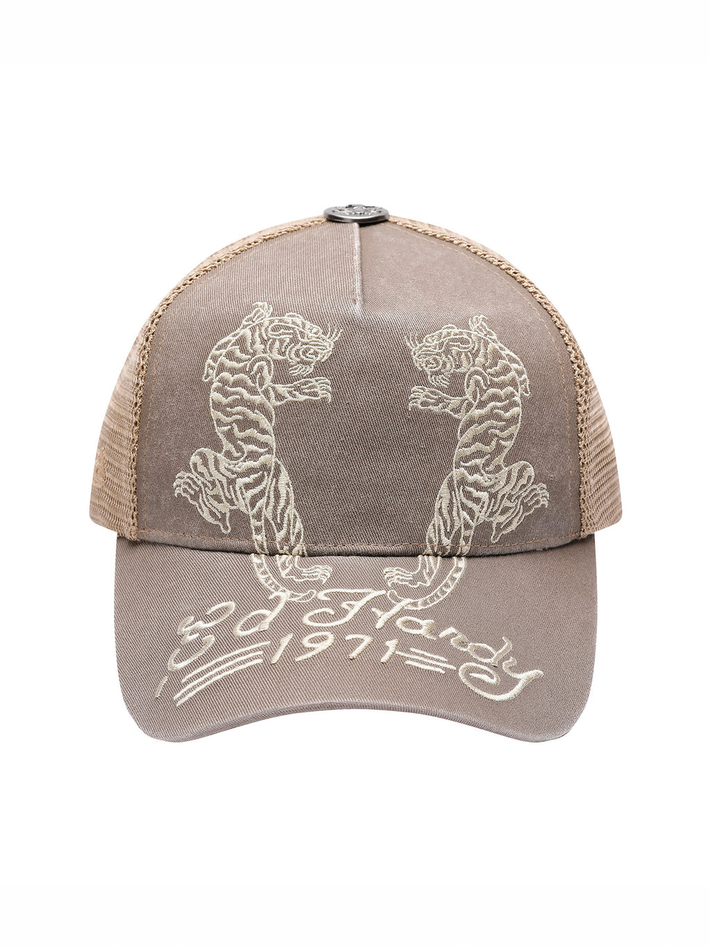 GORRA ED HARDY BEIGE DESSERT TIGER TRUCKER CAP