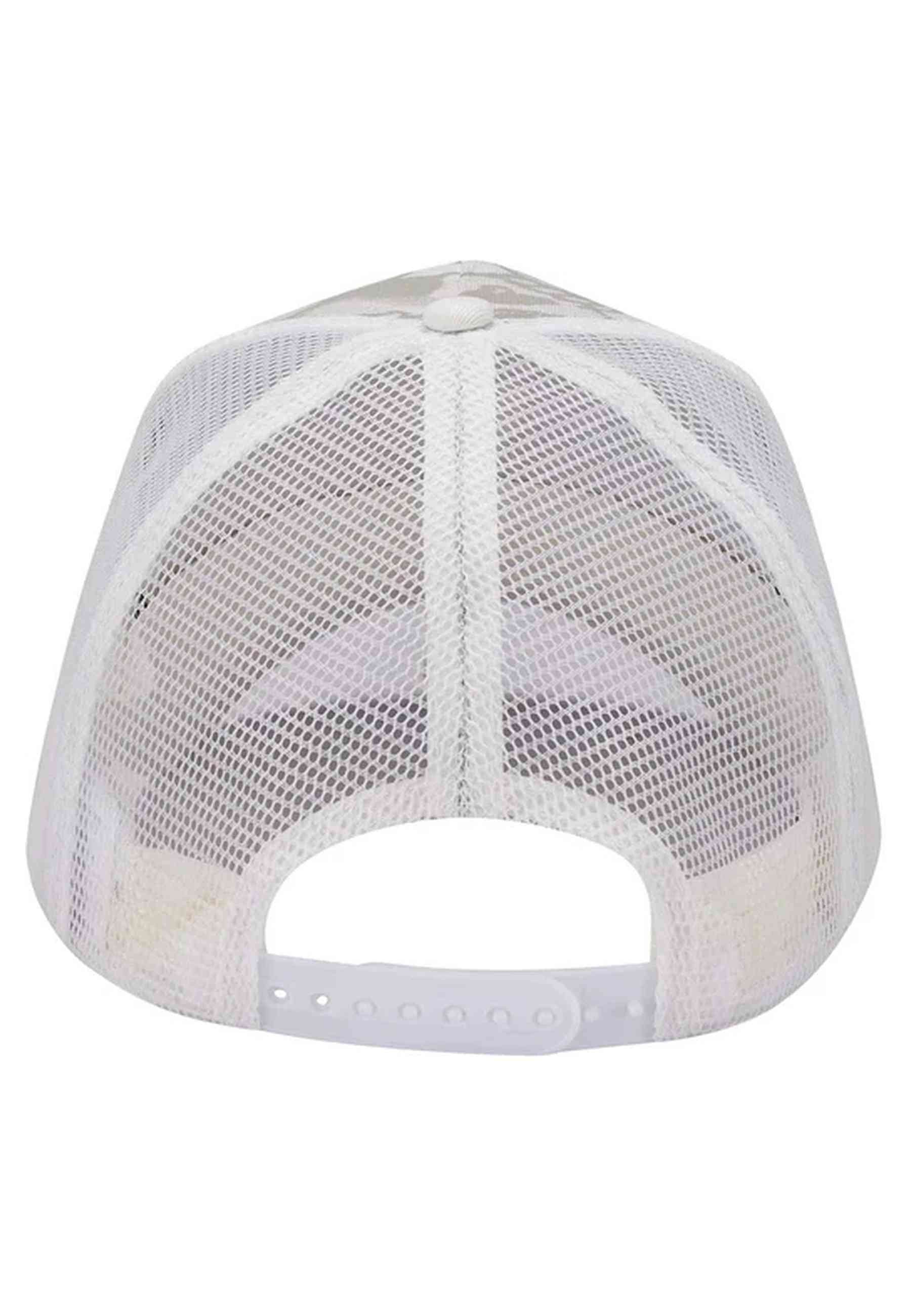 GORRA ED HARDY BLANCA DEATH BEFORE TWILL FRONT MESH TRUCKER CAP